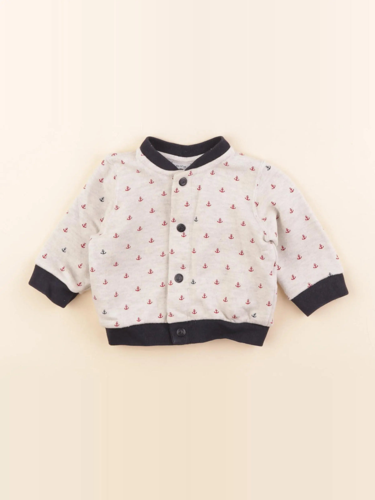 Petit Bateau - sweat gris - 6 mois
