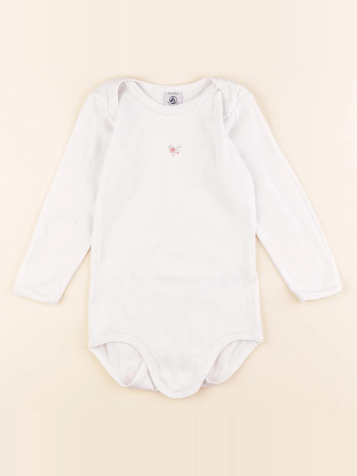 Petit Bateau - body blanc - 36 mois
