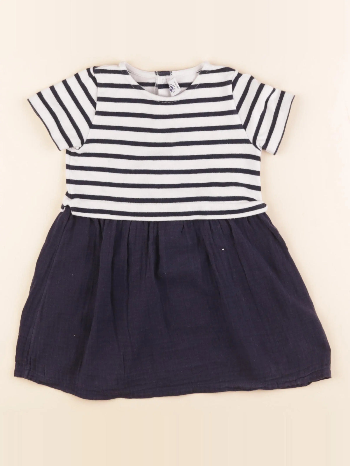Petit Bateau - robe bleu - 36 mois