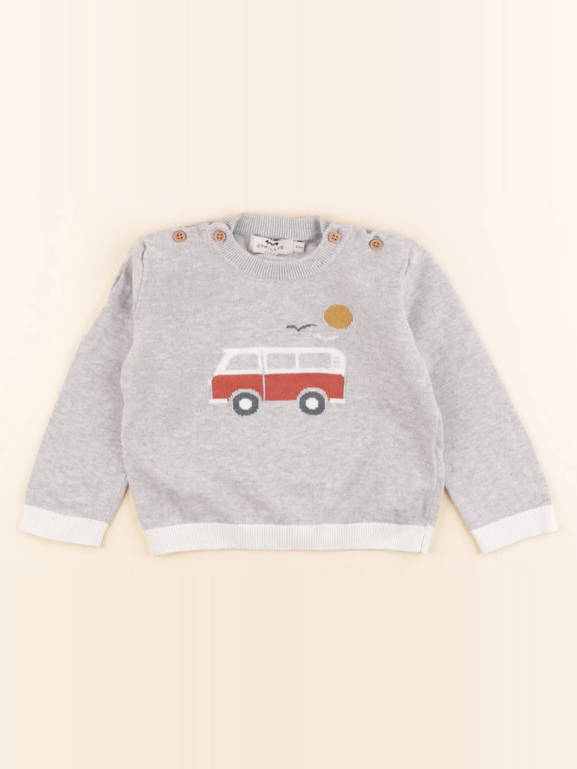 Cyrillus - pull gris - 24 mois