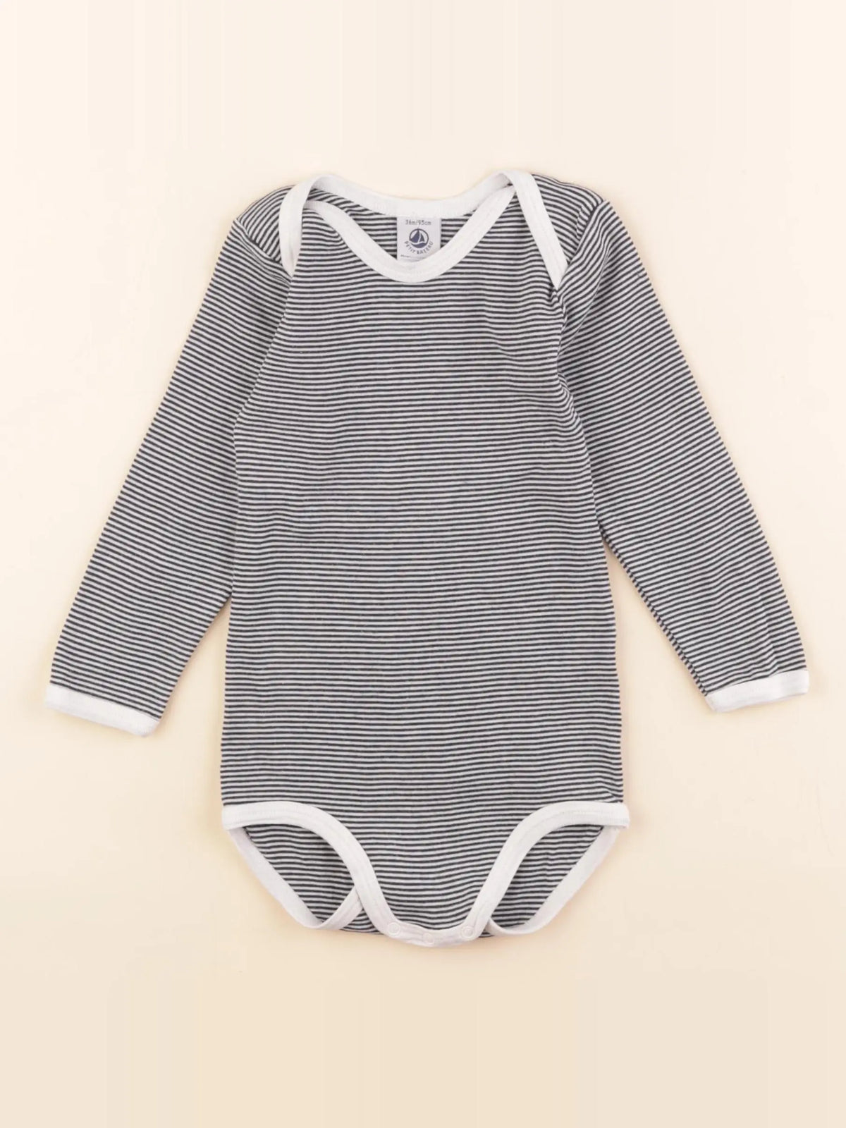 Petit Bateau - body bleu - 36 mois