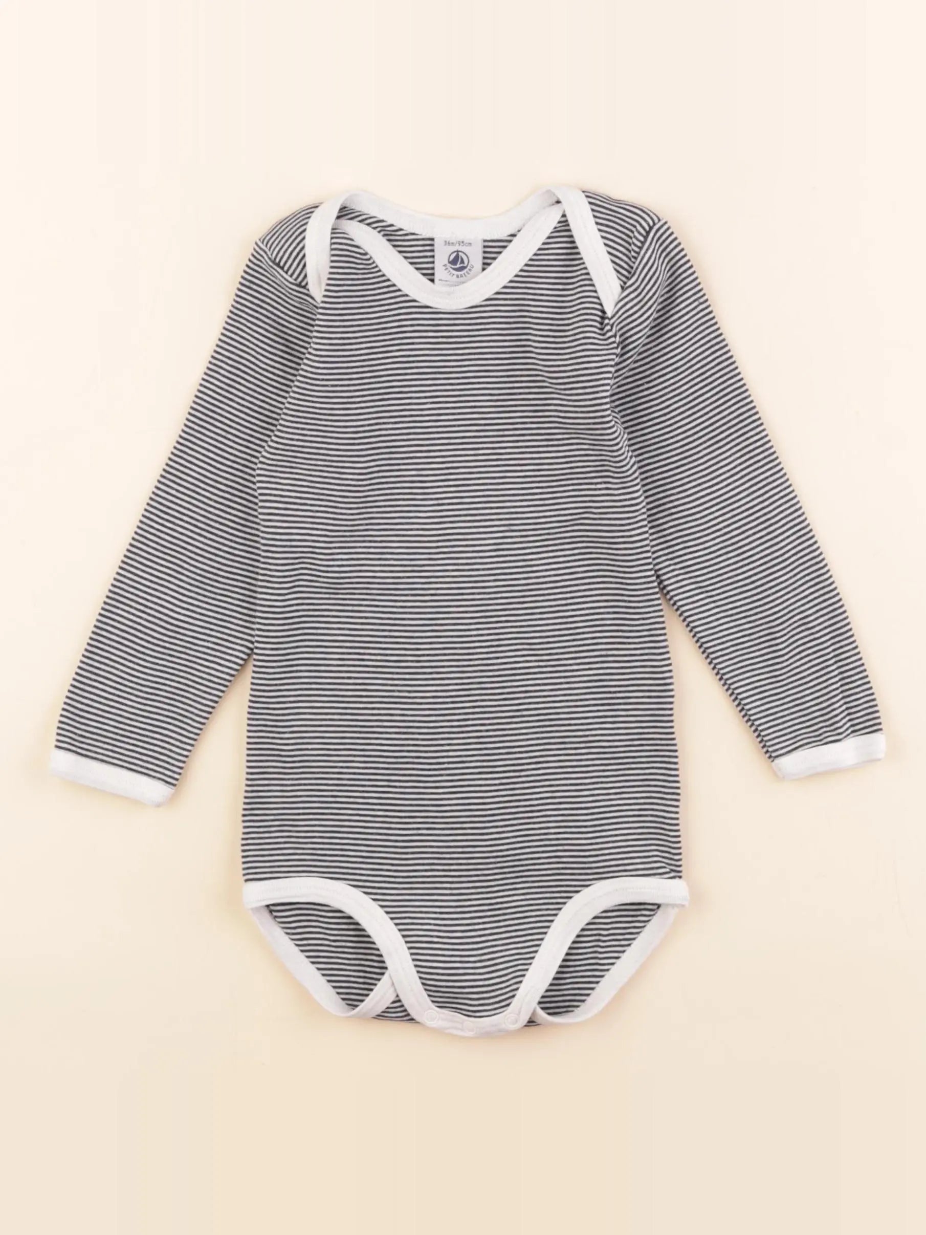 Petit Bateau - body bleu - 36 mois