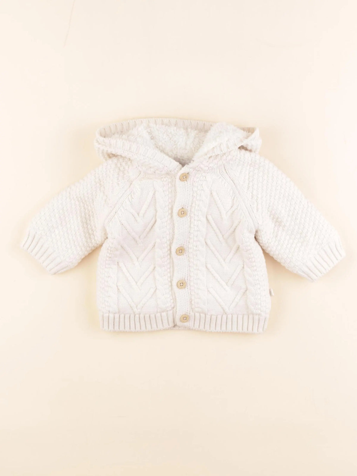 Cadet Rousselle - veste doublé beige - 3 mois