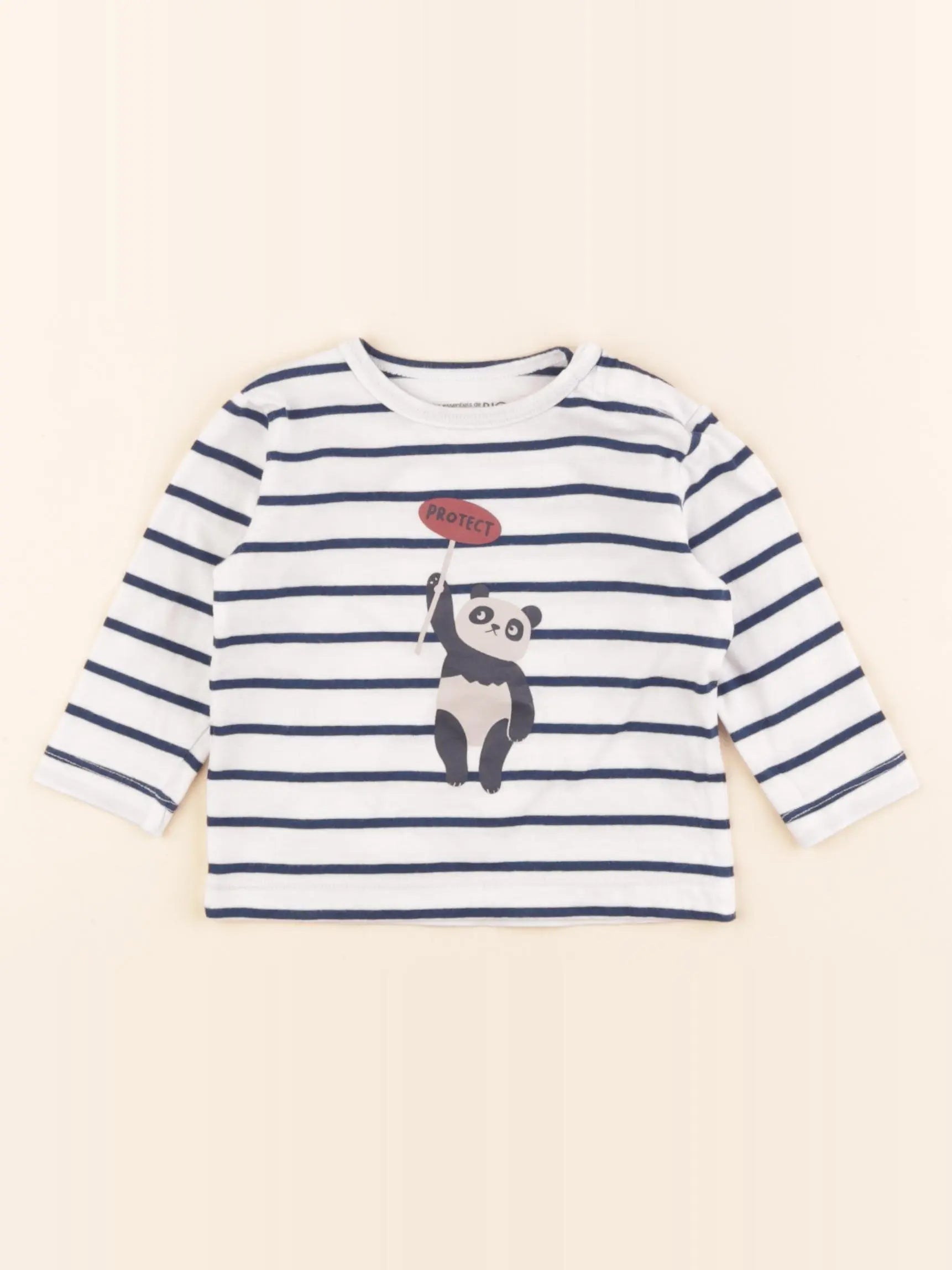 Boutchou - tee-shirt bleu - 6 mois