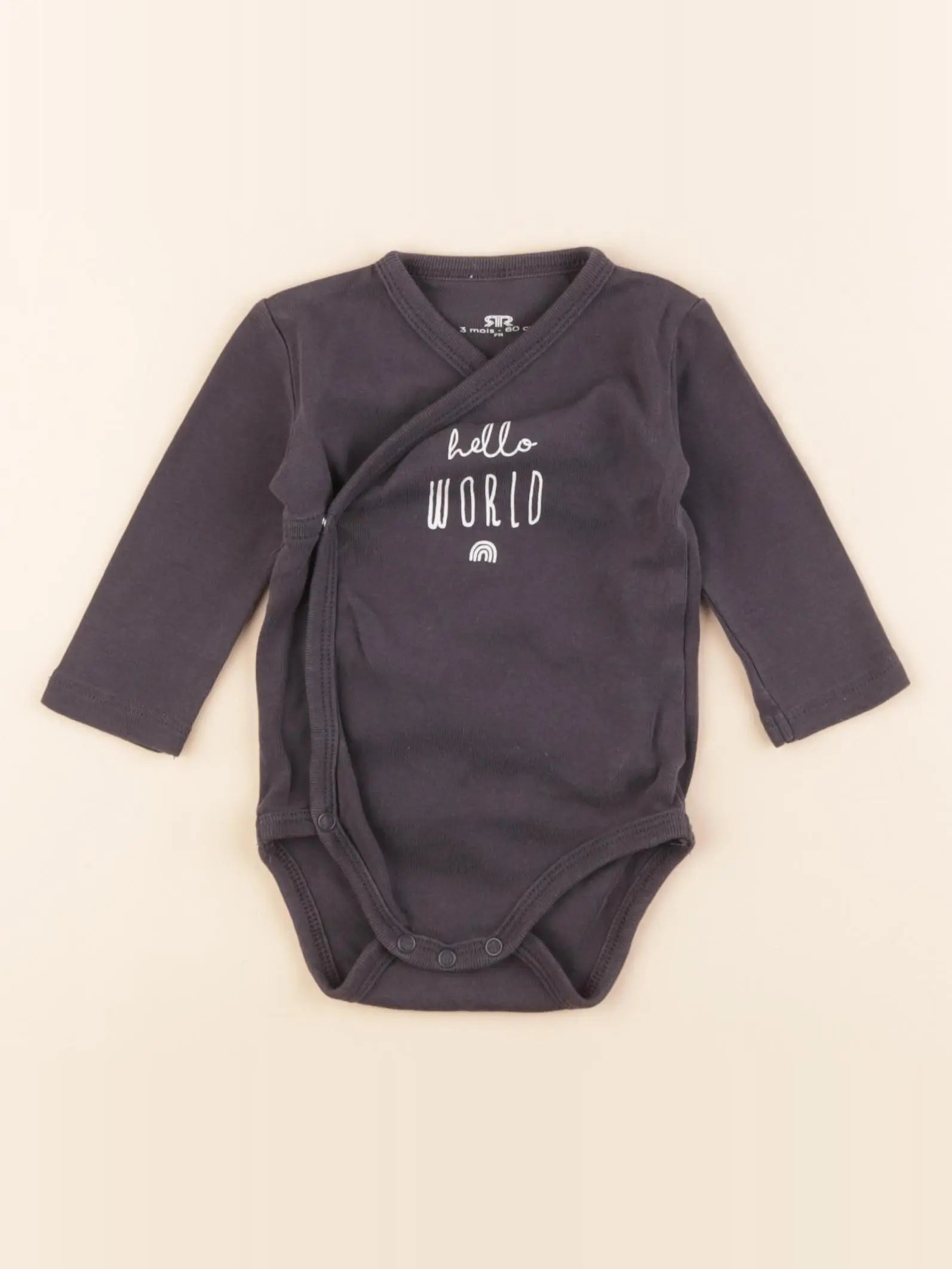 La Redoute - body gris - 3 mois
