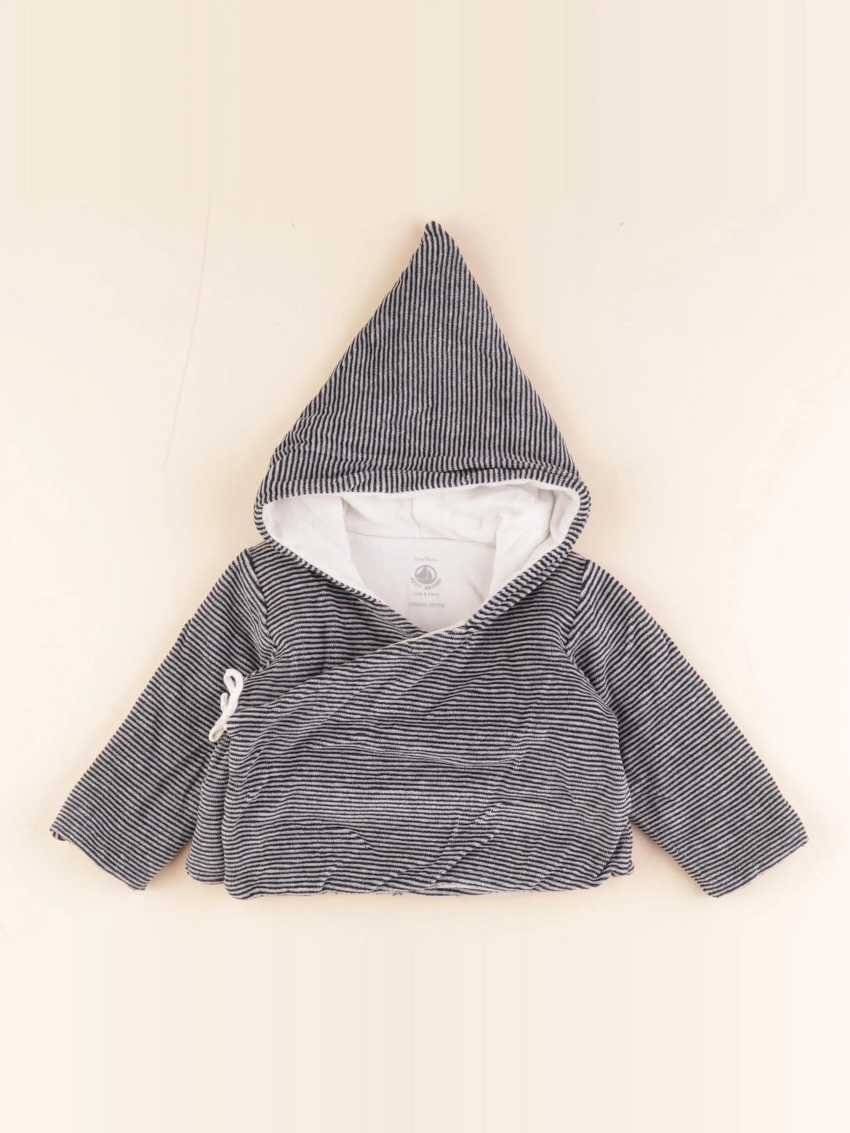 Petit Bateau - veste doublé bleu - 12 mois