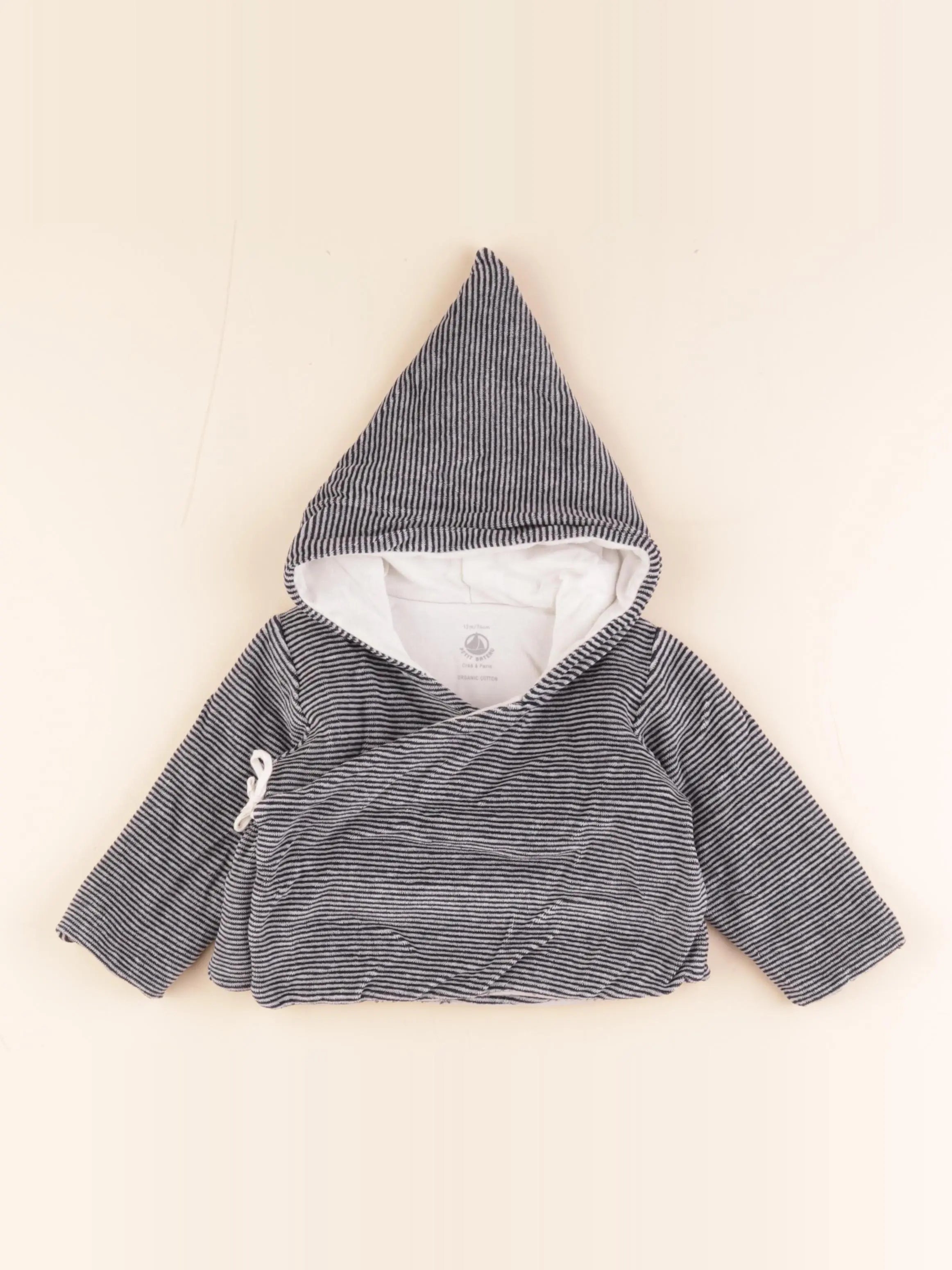 Petit Bateau - veste doublé bleu - 12 mois