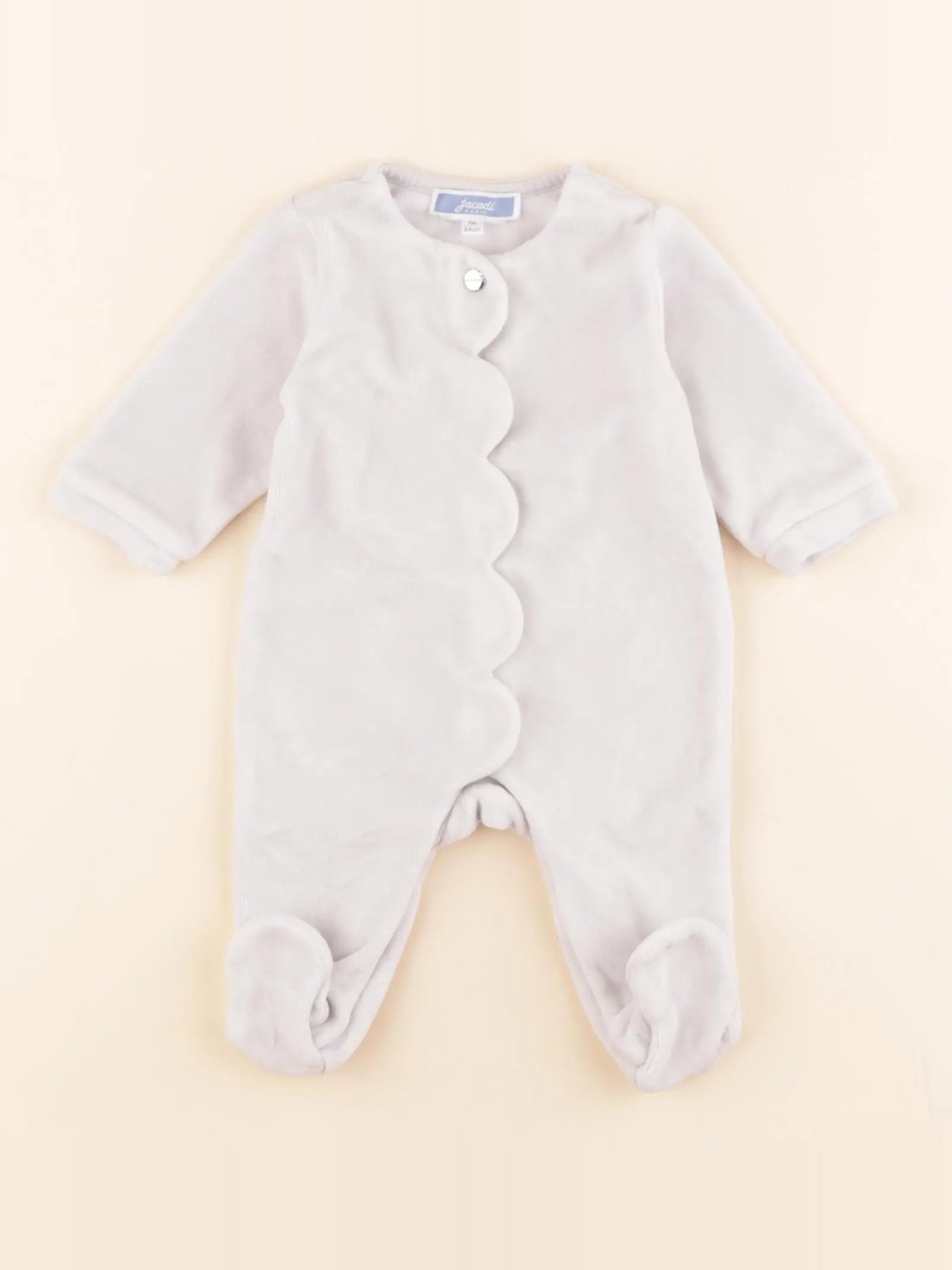 Jacadi - pyjama velours gris - 1 mois