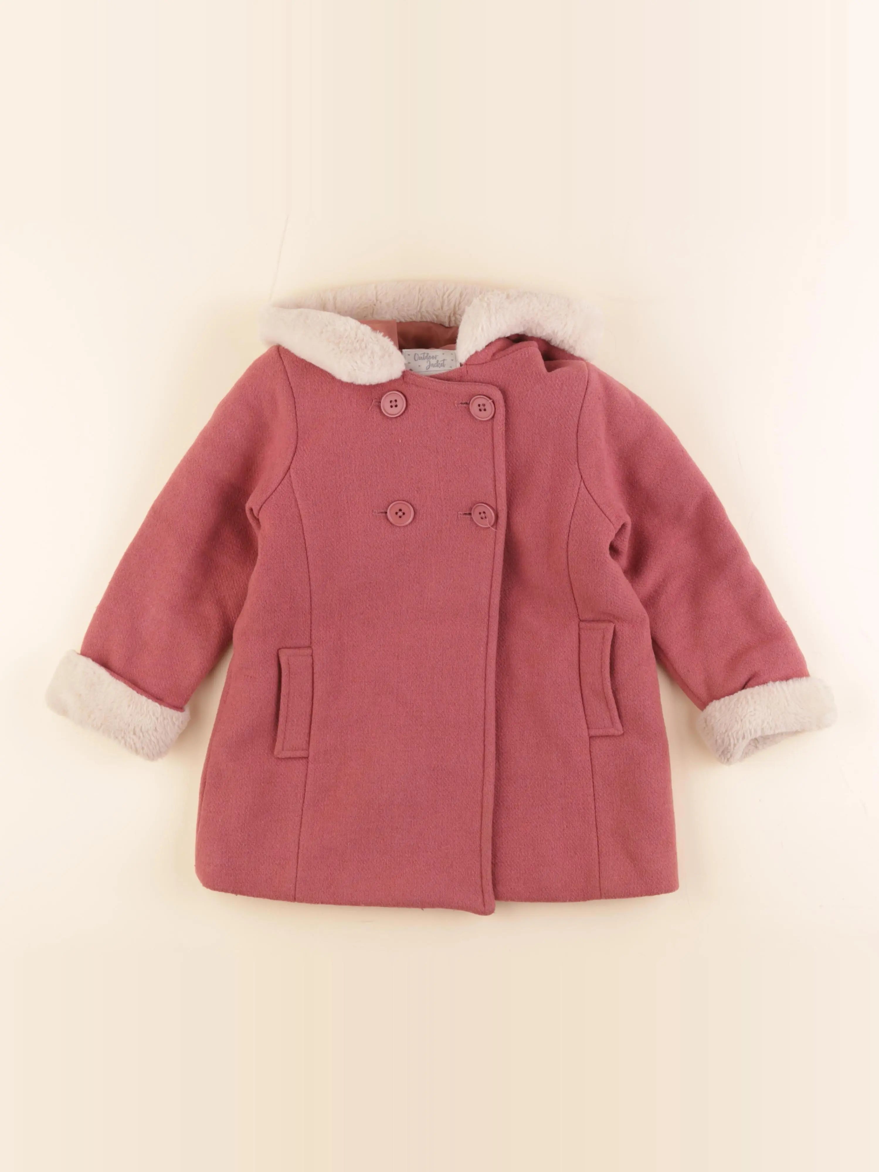 Vertbaudet - manteau rose - 5 ans
