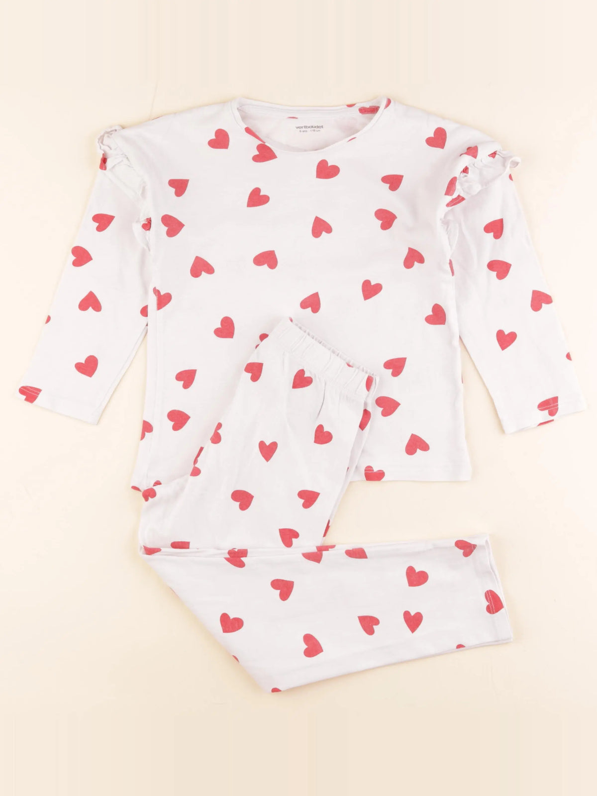 Vertbaudet - pyjama coton blanc - 6 ans