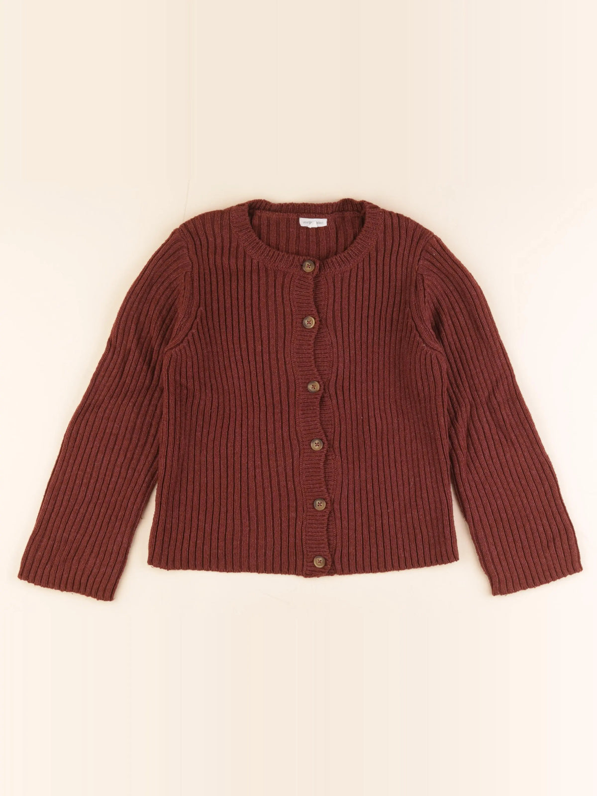 Vertbaudet - gilet marron - 8 ans
