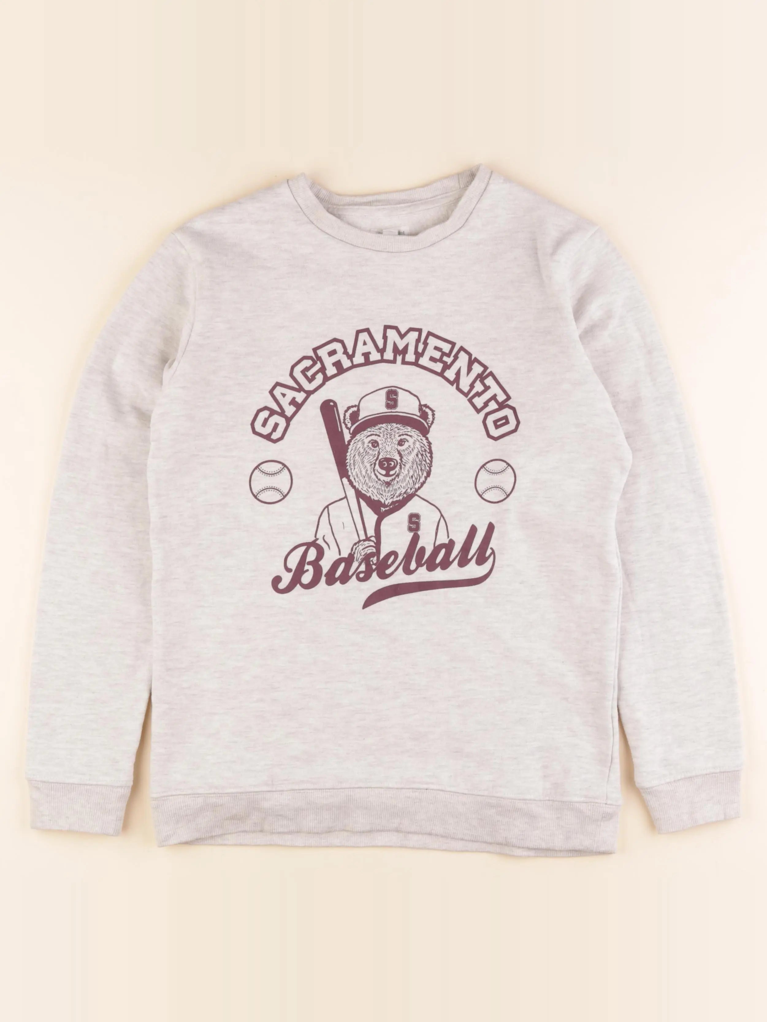 Vertbaudet - sweat gris - 12 ans