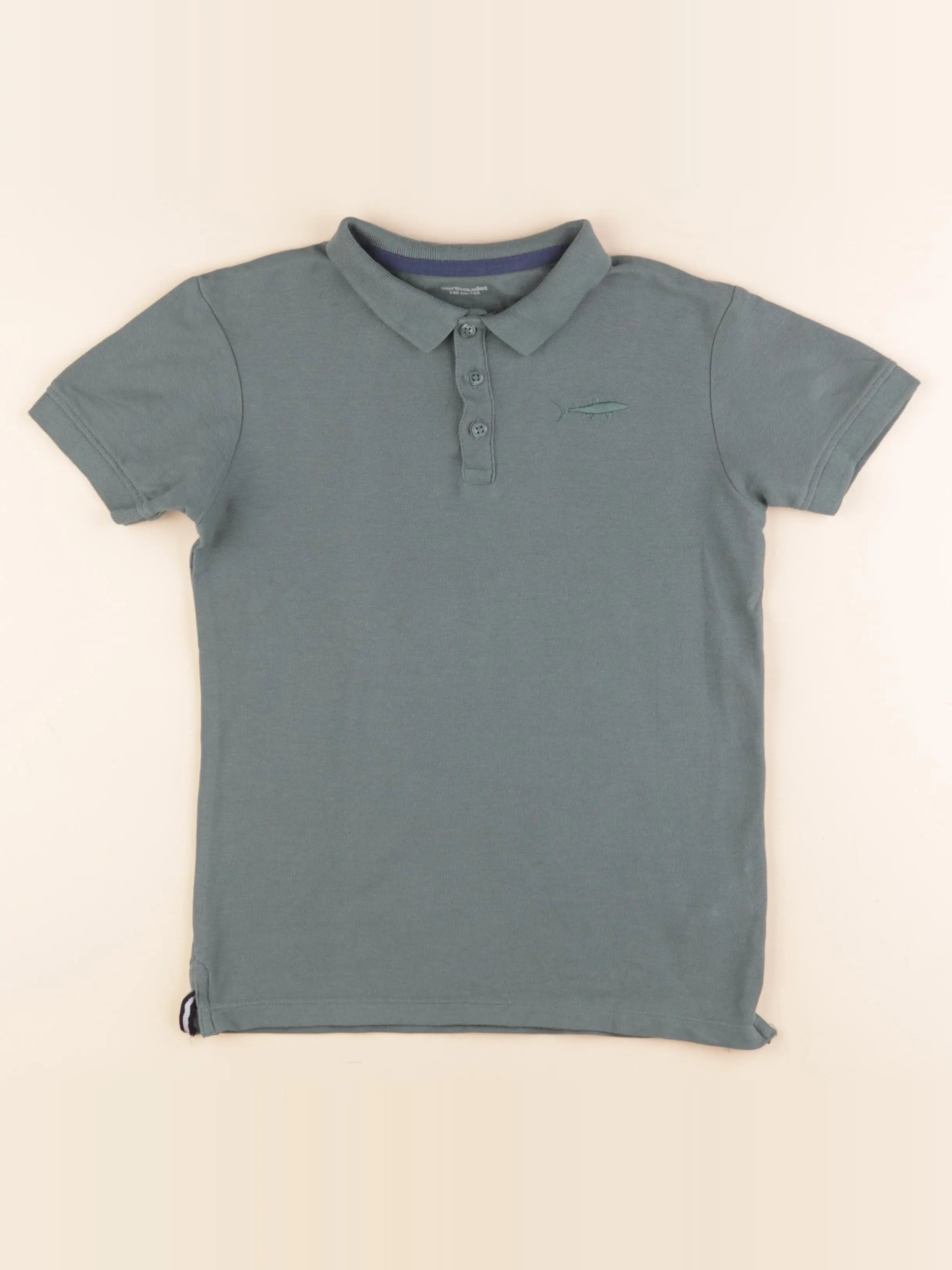 Vertbaudet - polo vert - 10 ans