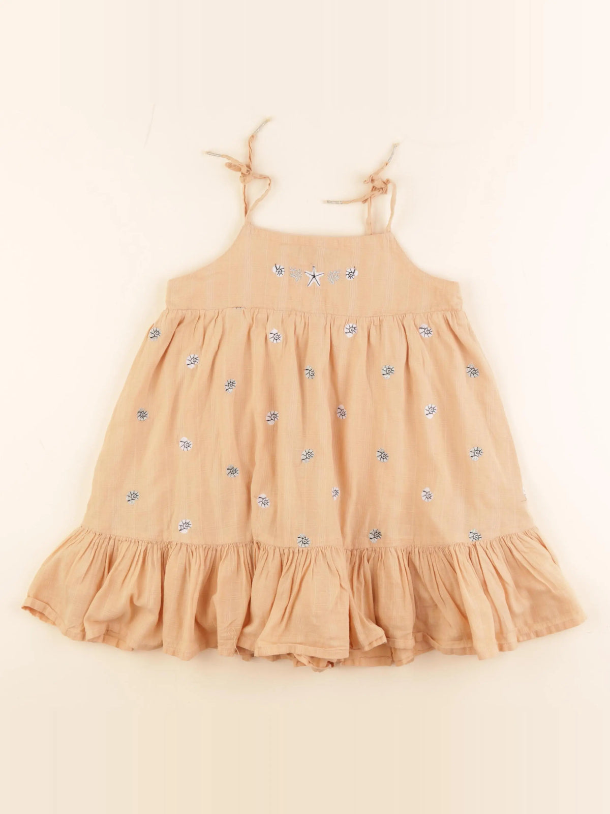 Monoprix - robe beige - 4 ans