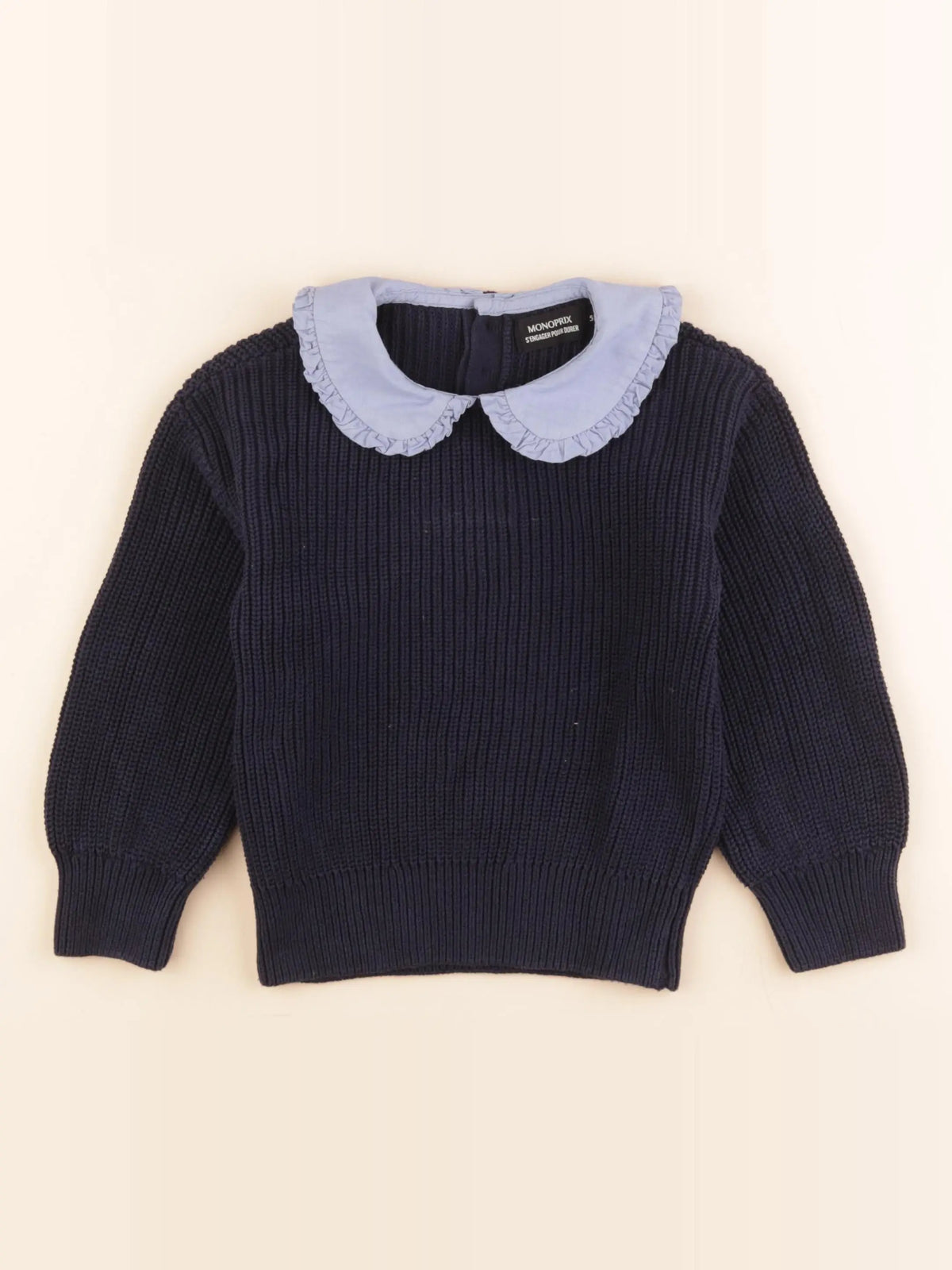 Monoprix - pull bleu - 5 ans