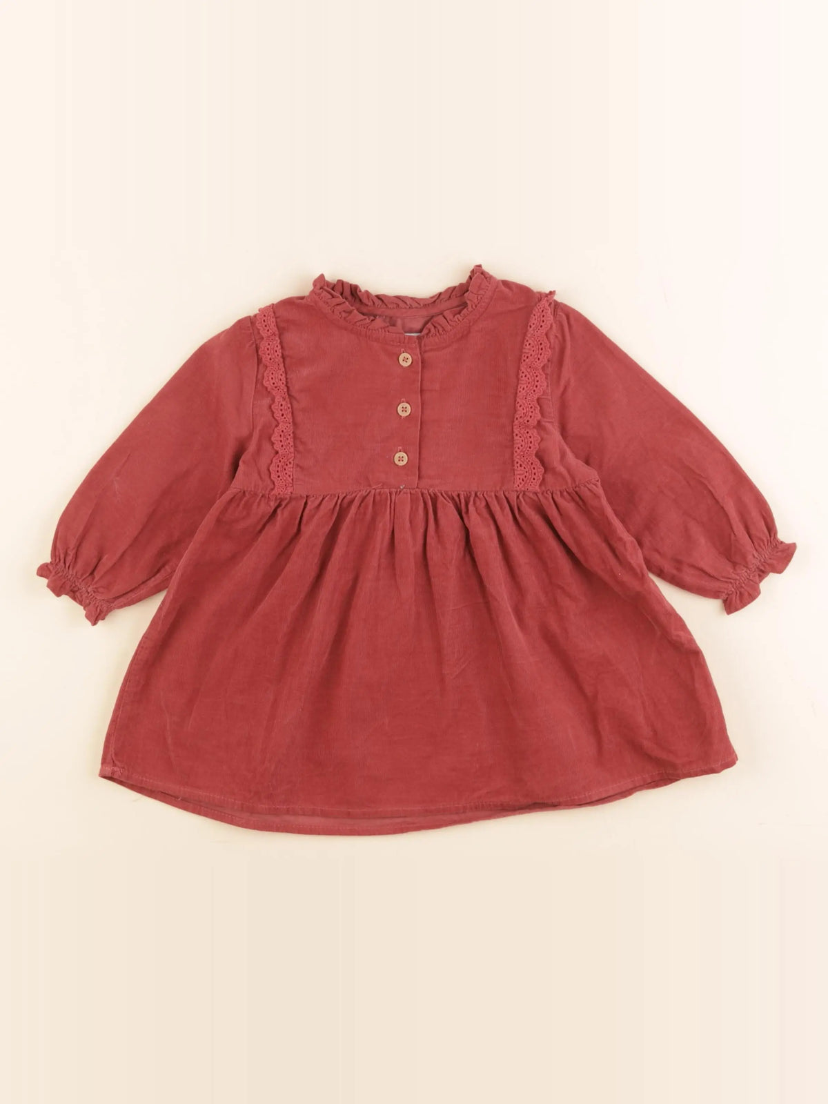 Vertbaudet - robe rose - 12 mois