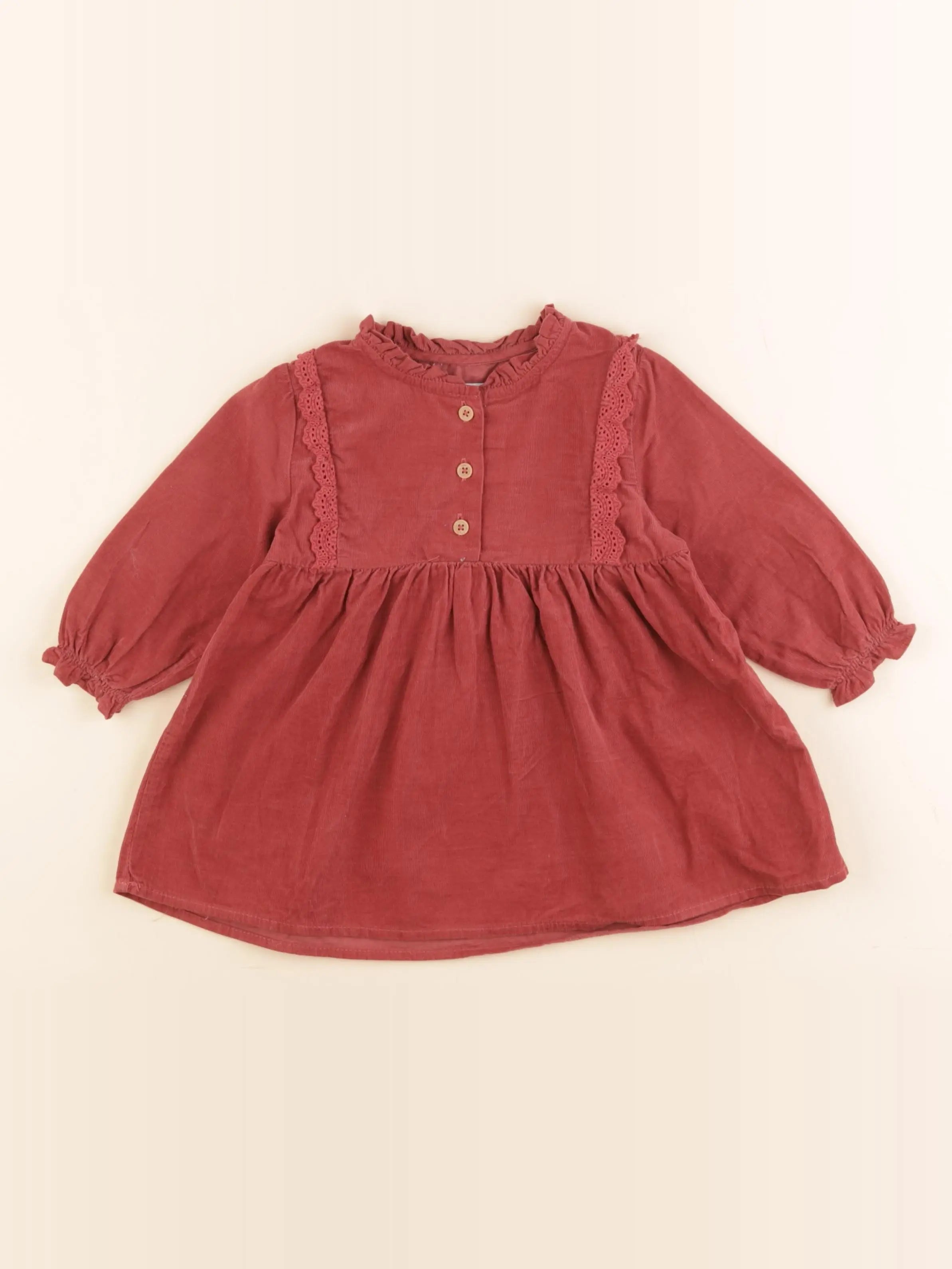Vertbaudet - robe rose - 12 mois