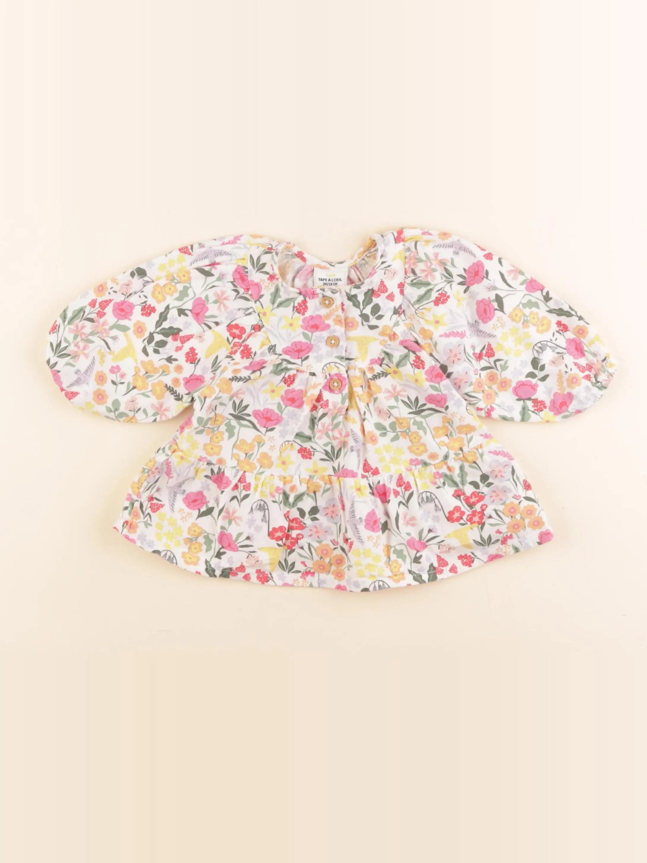 Petit Bateau - robe multicolore - 3 mois