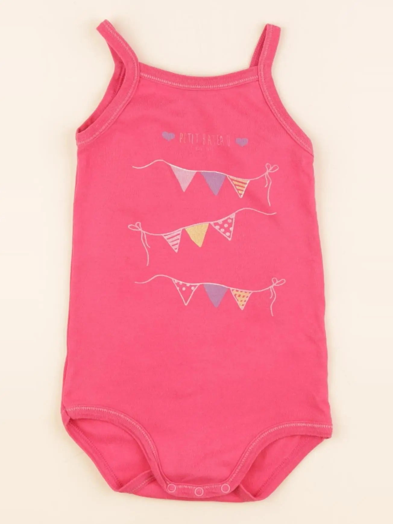 Petit Bateau - body rose - 18 mois