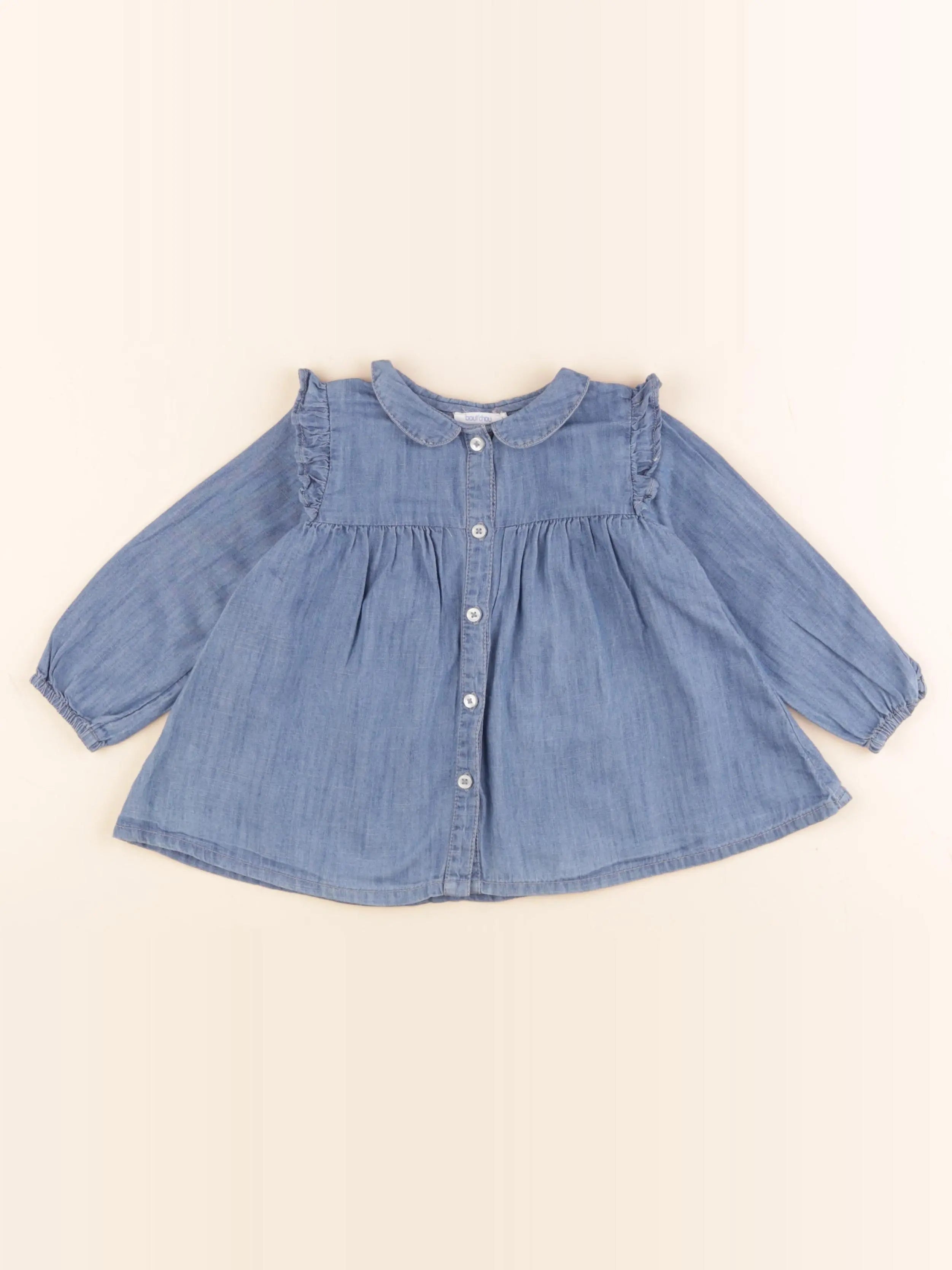 Boutchou - blouse bleu - 18 mois