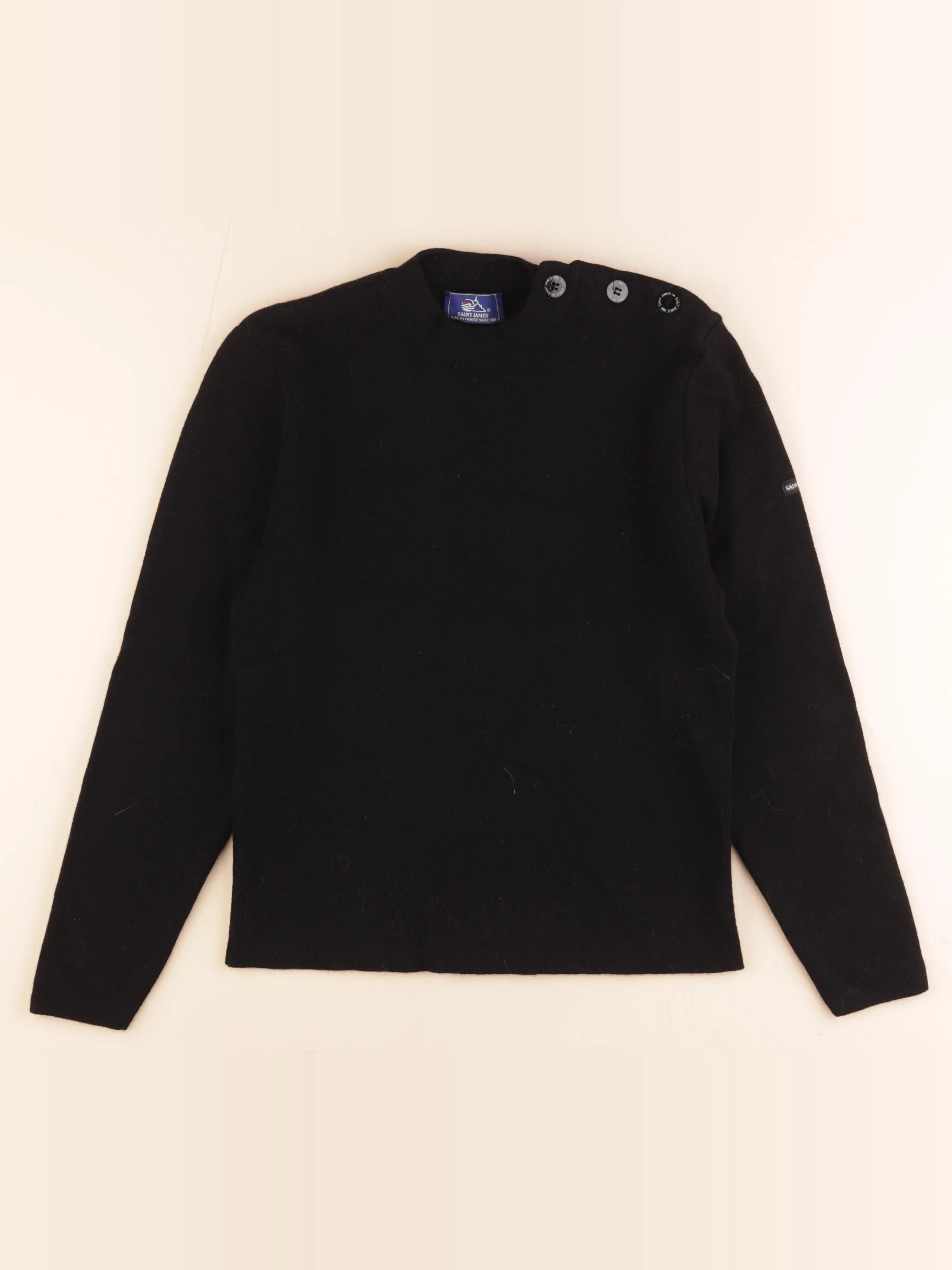 Saint James - pull noir - 14/16 ans