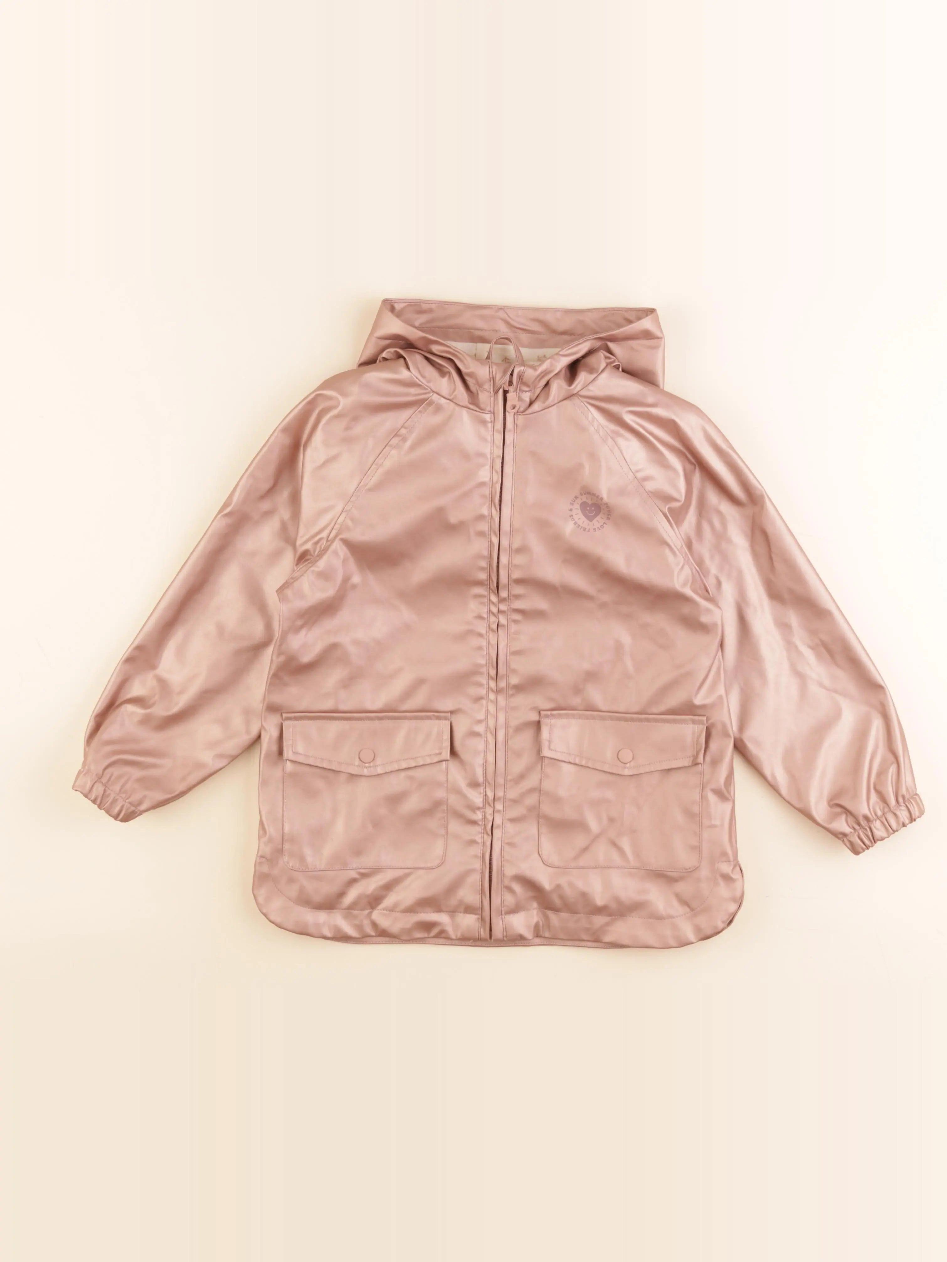 Vertbaudet - imperméable rose - 6 ans