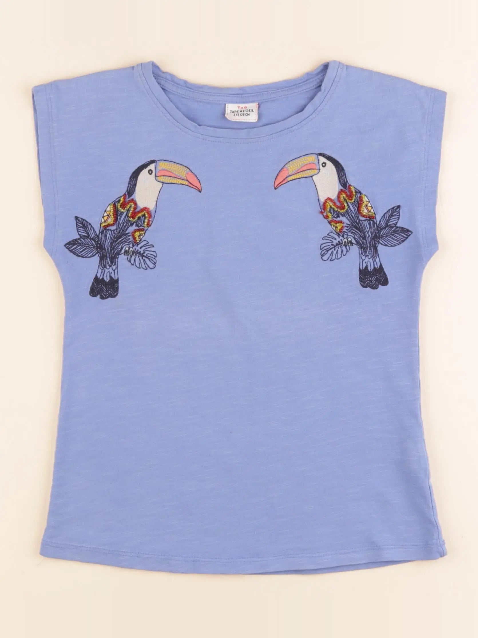 Tape à l'oeil - tee-shirt bleu - 8 ans