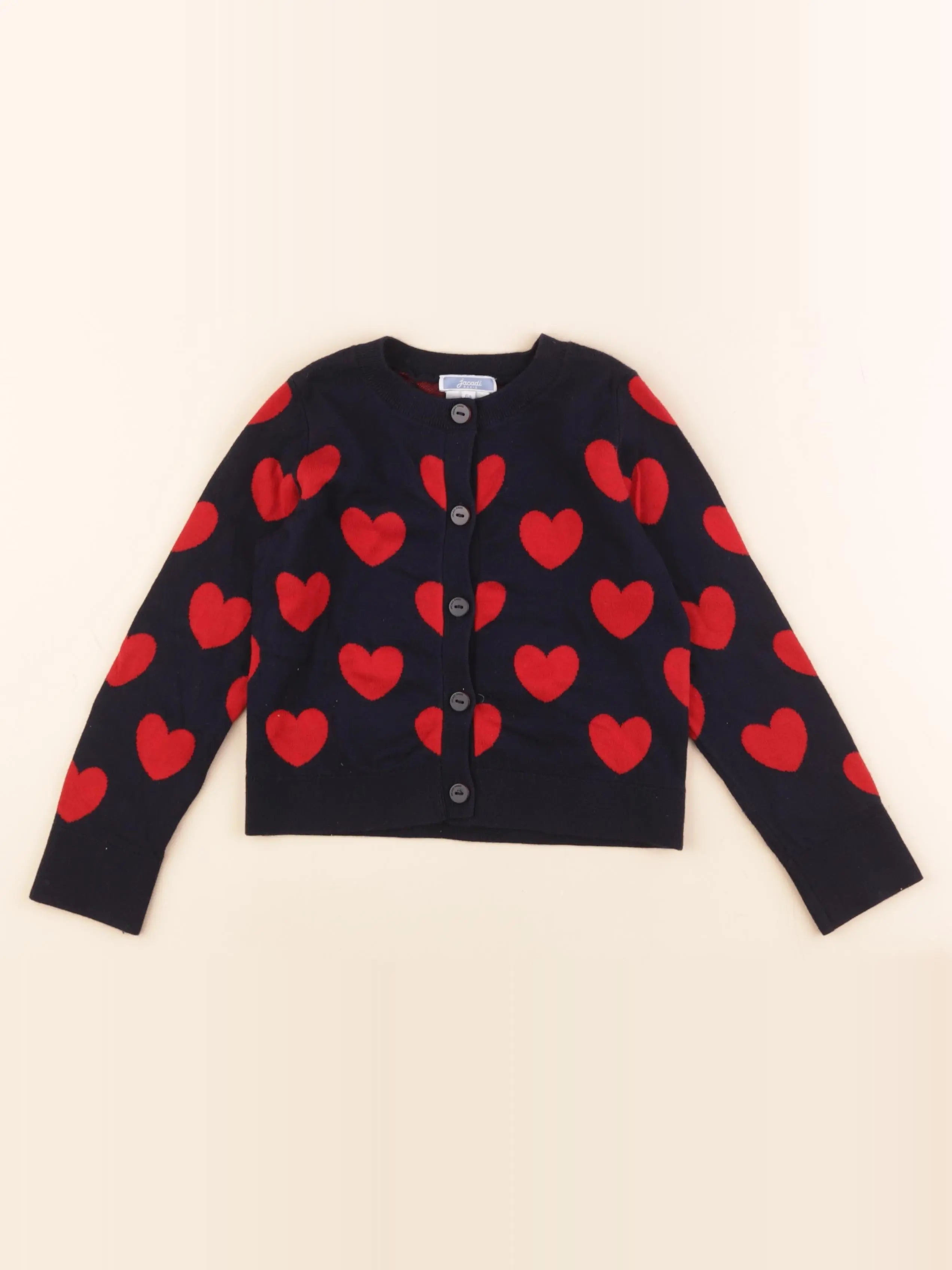 Jacadi - gilet bleu, rouge - 6 ans