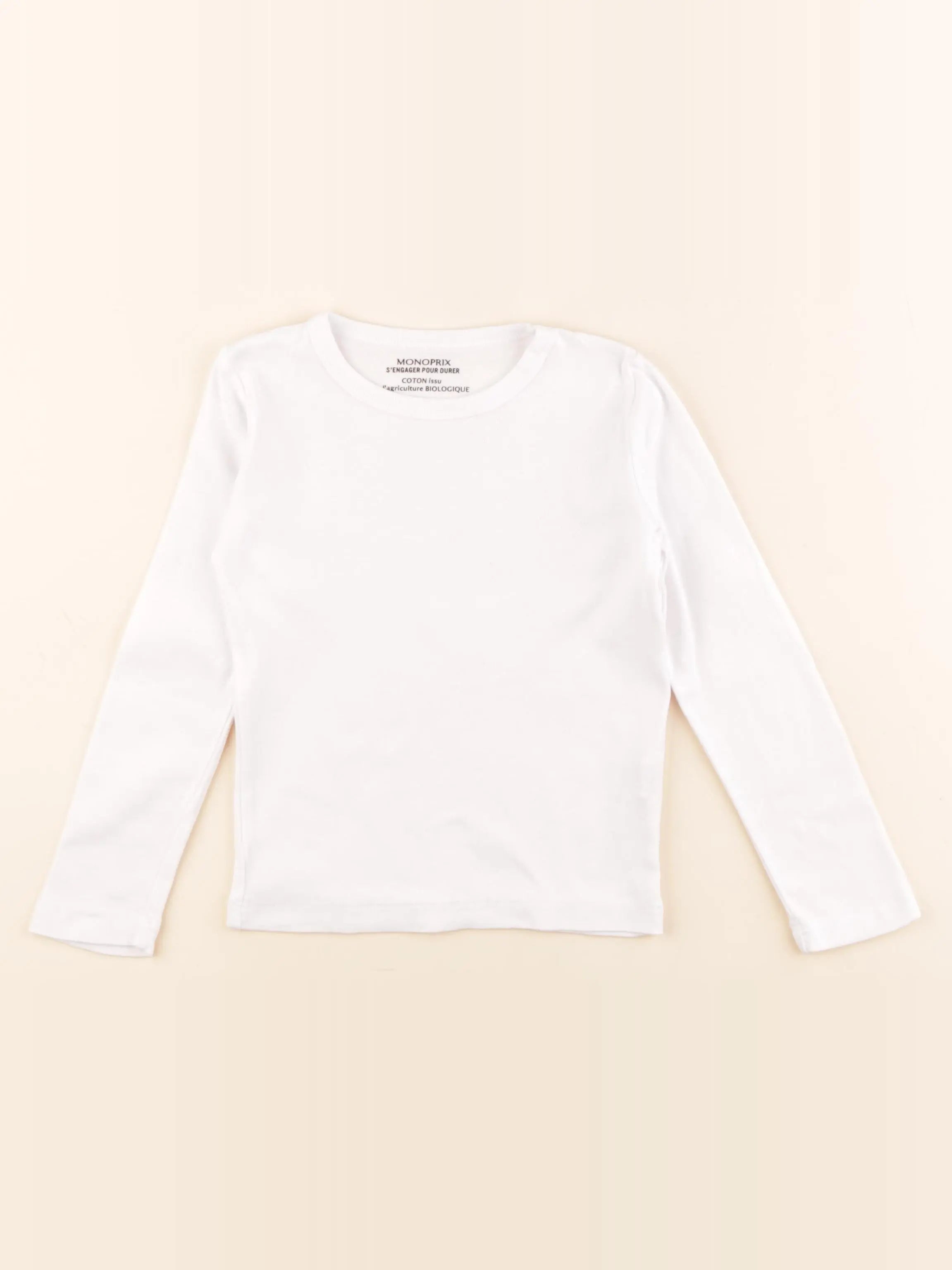Monoprix - maillot de corps blanc - 4/5 ans