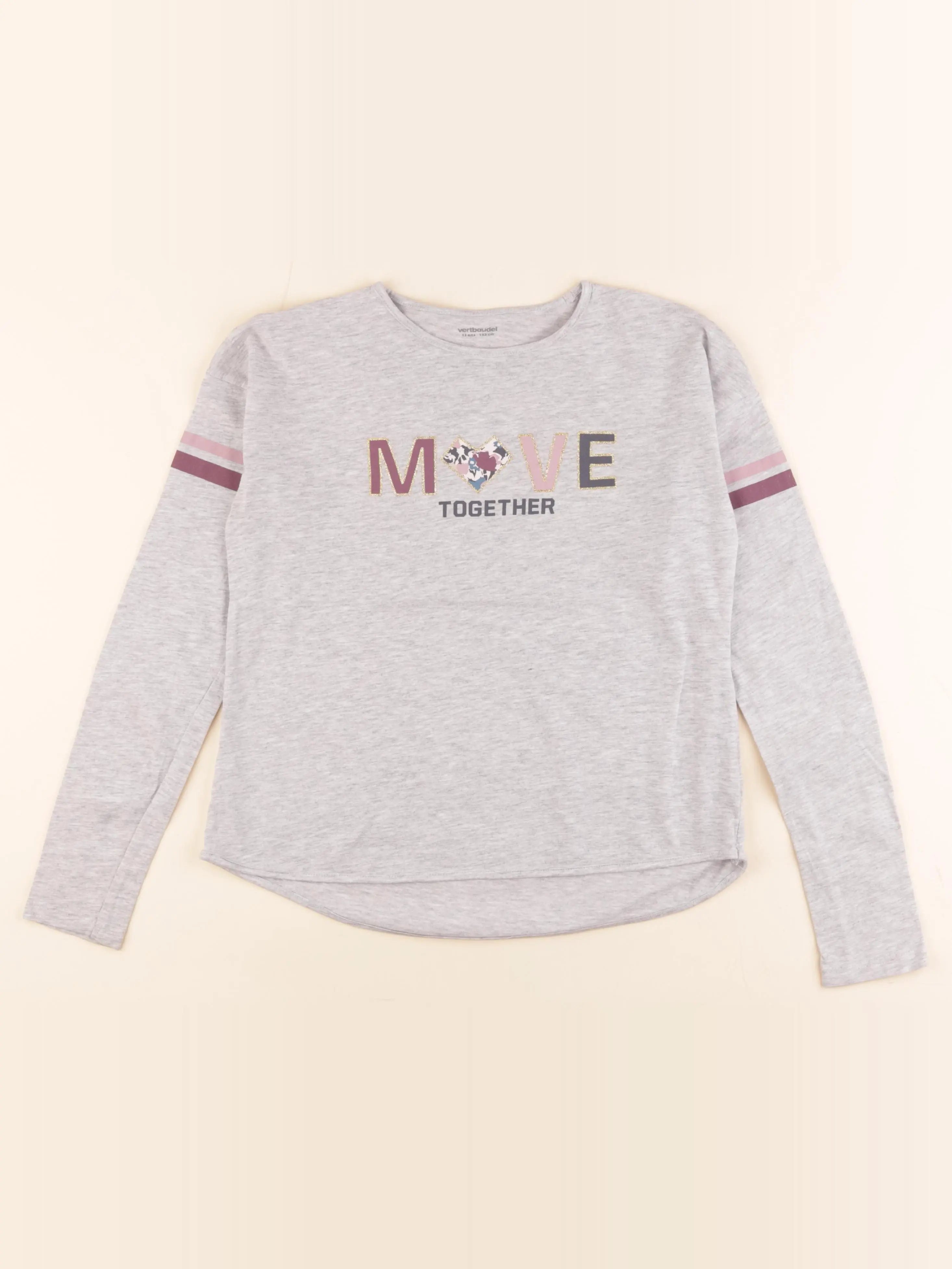 Vertbaudet - tee-shirt gris - 12 ans