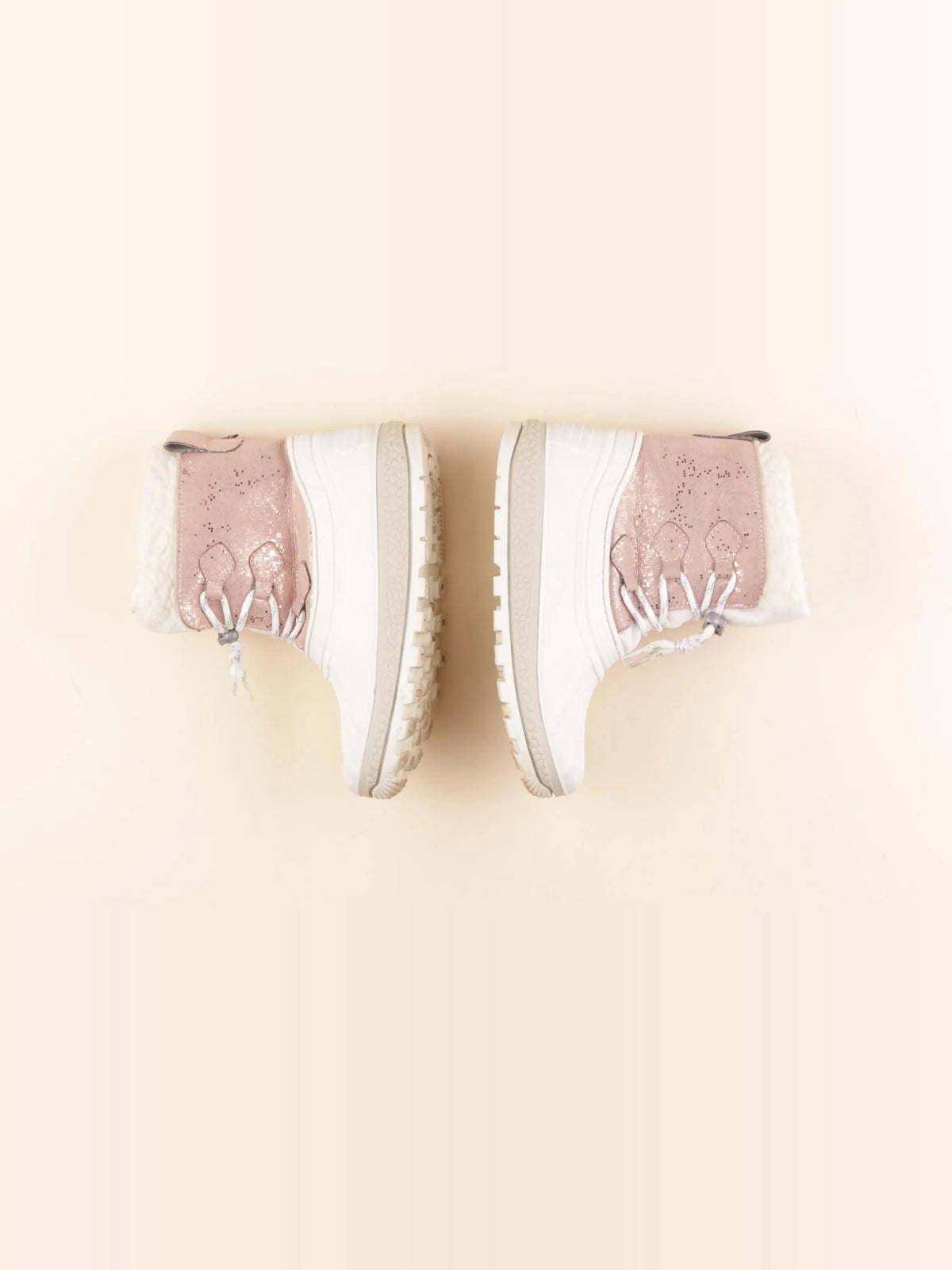 Vertbaudet - boots ski blanc, rose - pointure 34