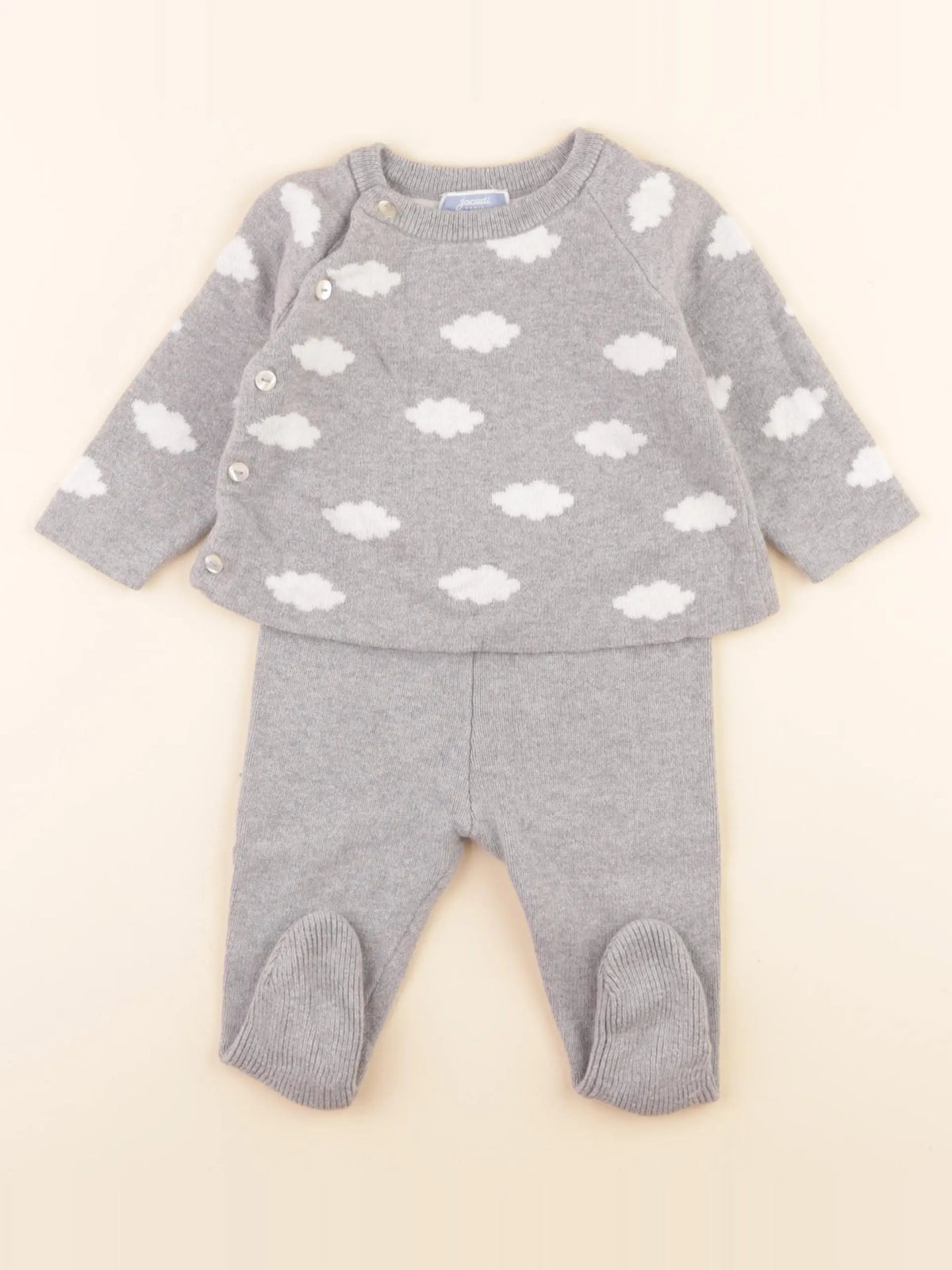 Jacadi - ensemble gris - 6 mois
