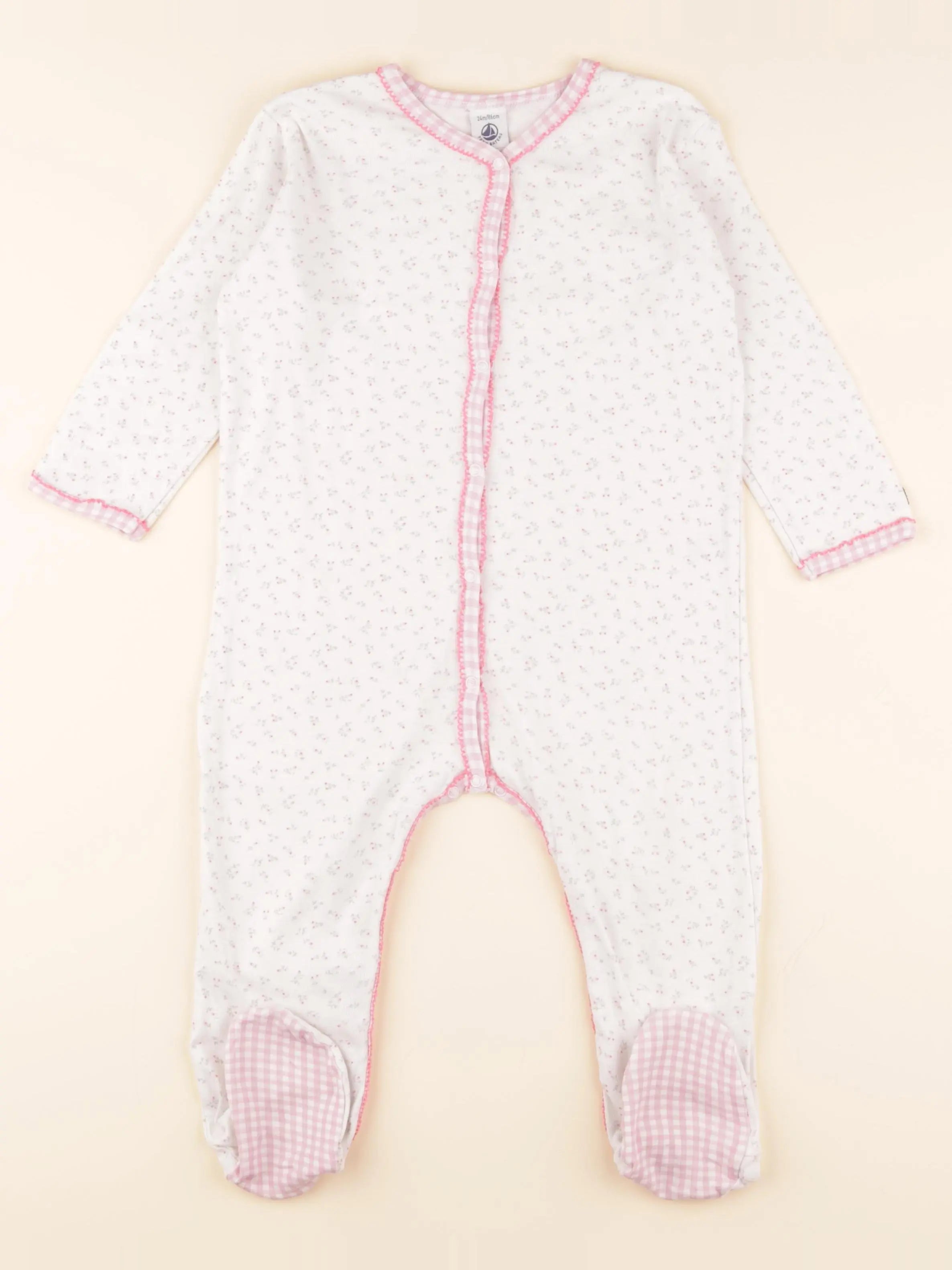 Petit Bateau - pyjama coton rose - 24 mois
