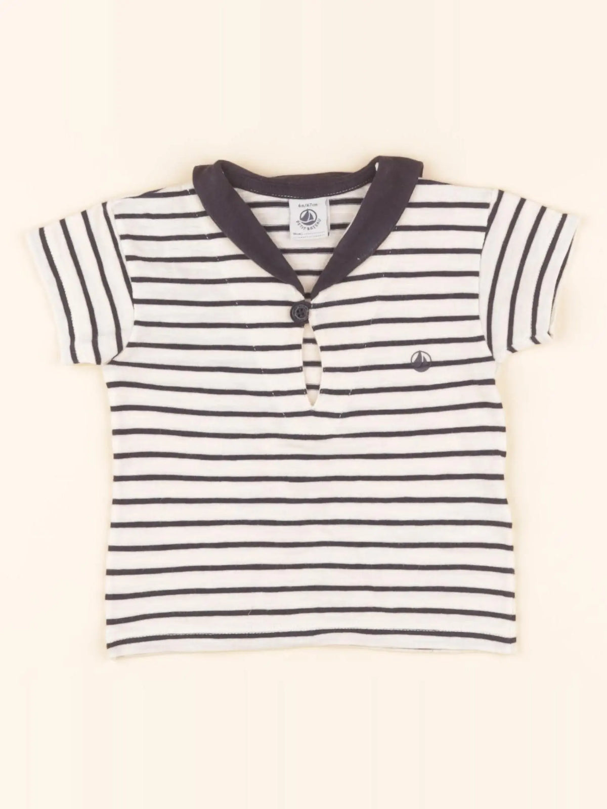 Tee-shirt blanc, bleu