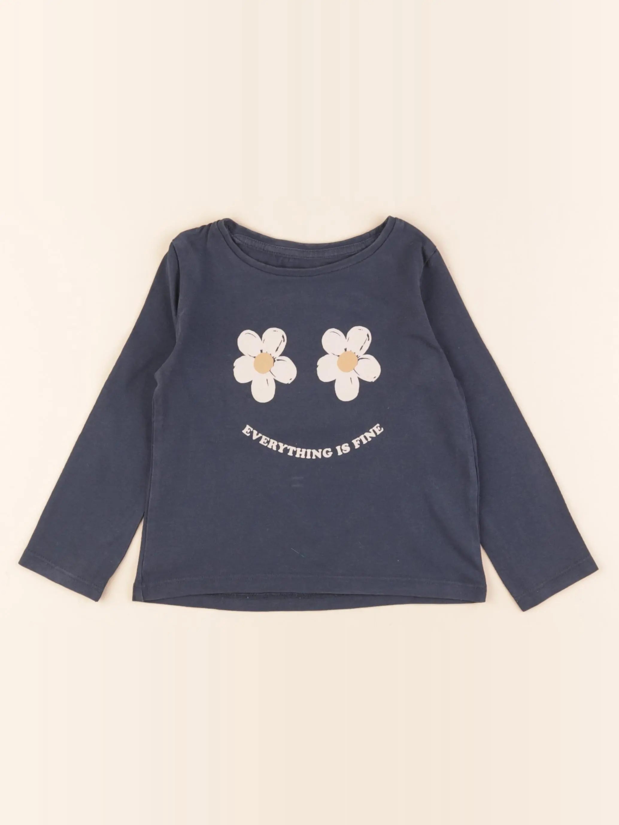 Vertbaudet - tee-shirt bleu - 2 ans