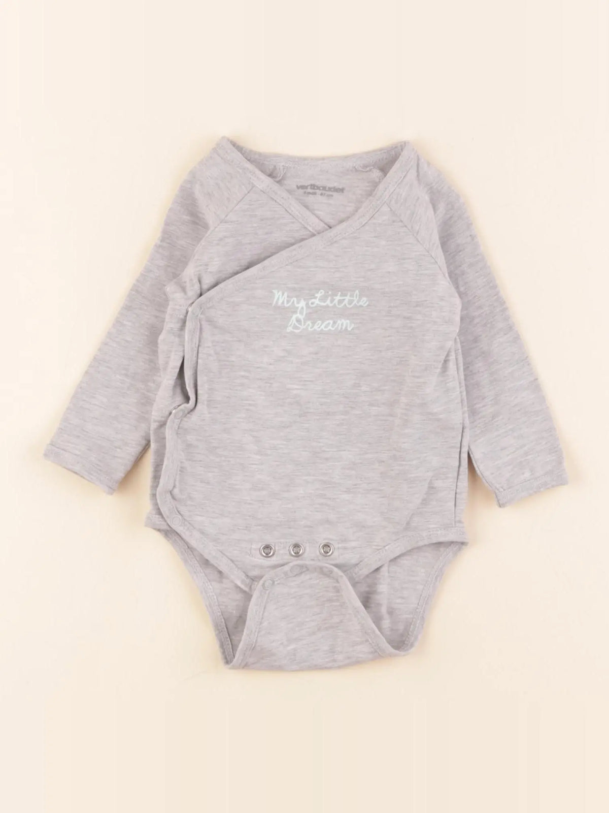 Vertbaudet - body gris - 6 mois