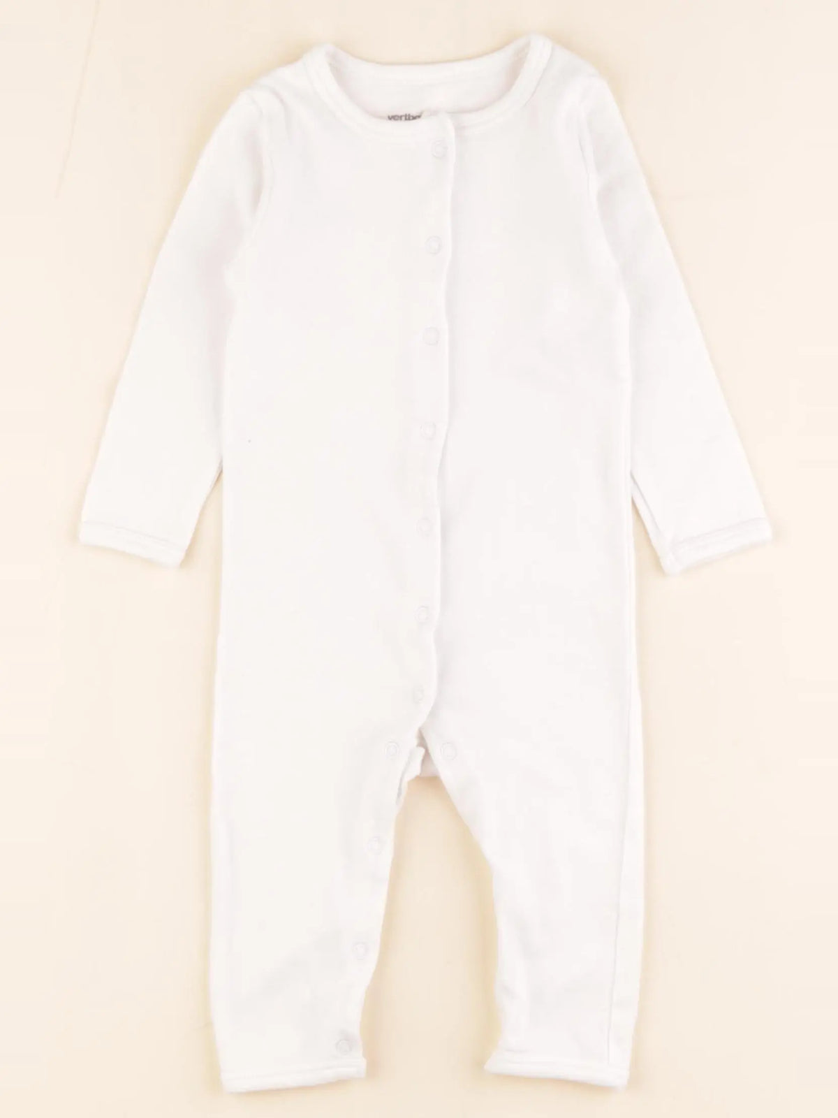 Vertbaudet - pyjama coton blanc - 12 mois