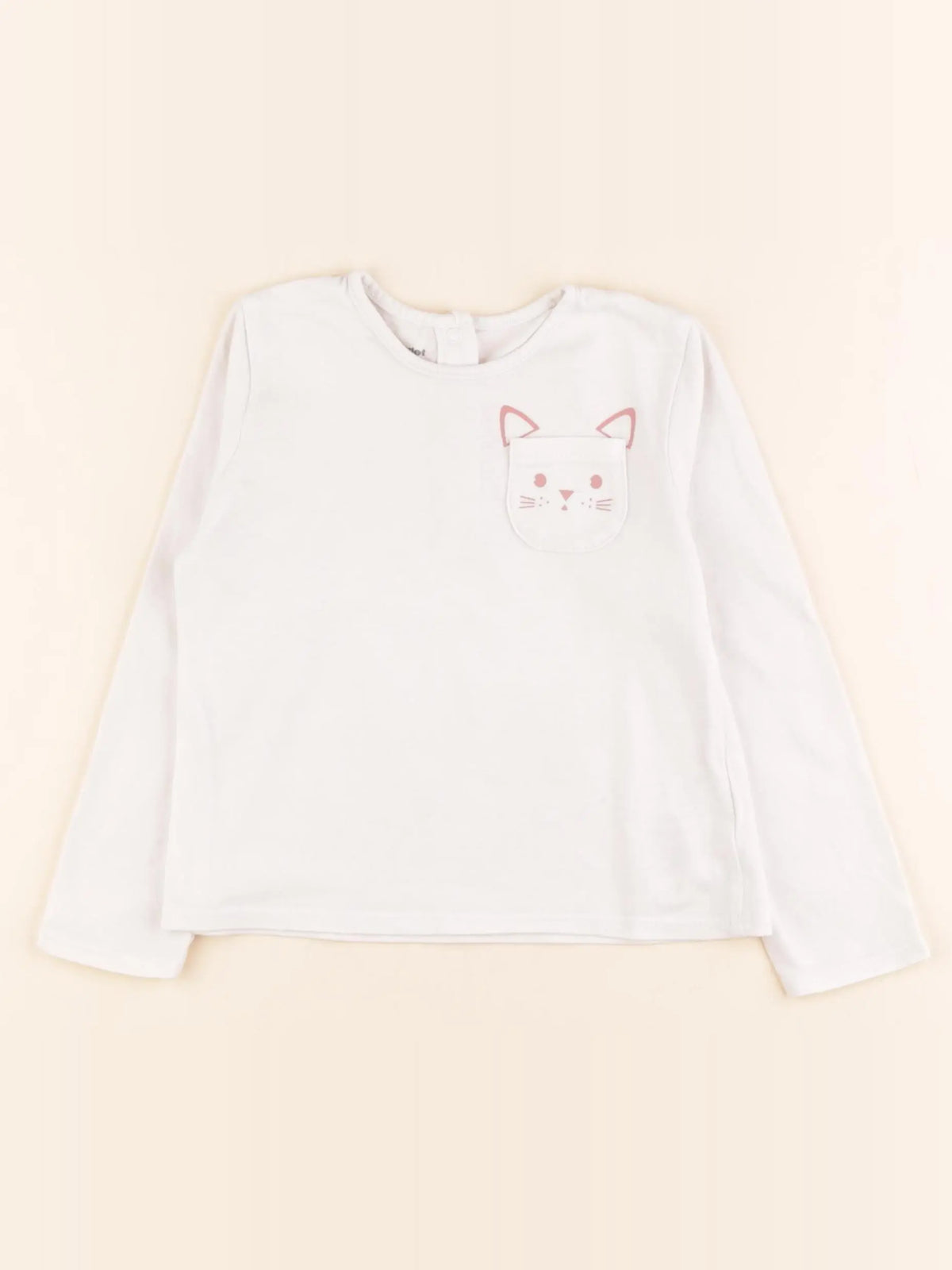Vertbaudet - tee-shirt blanc - 2 ans