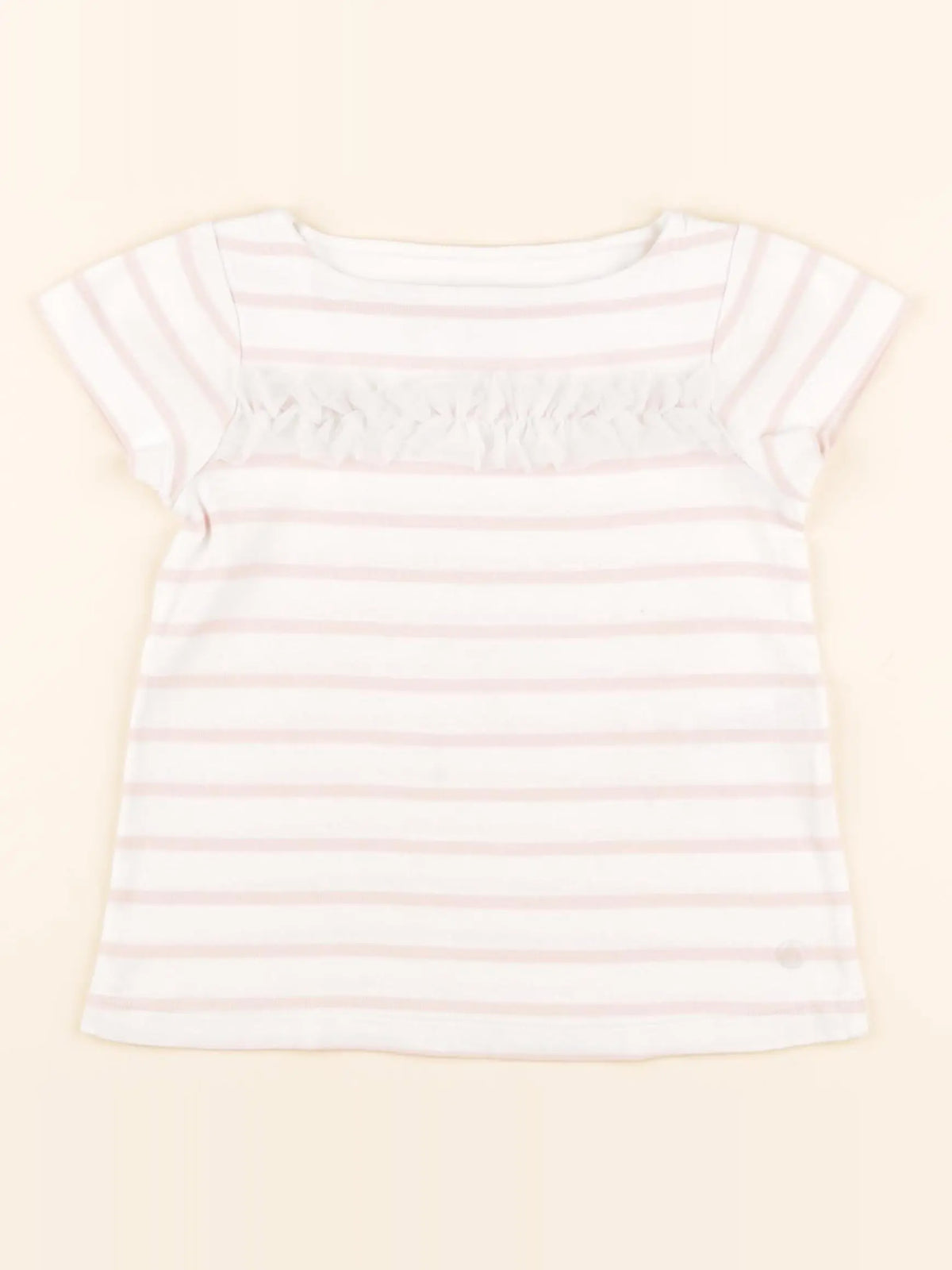 Tee-shirt blanc, rose