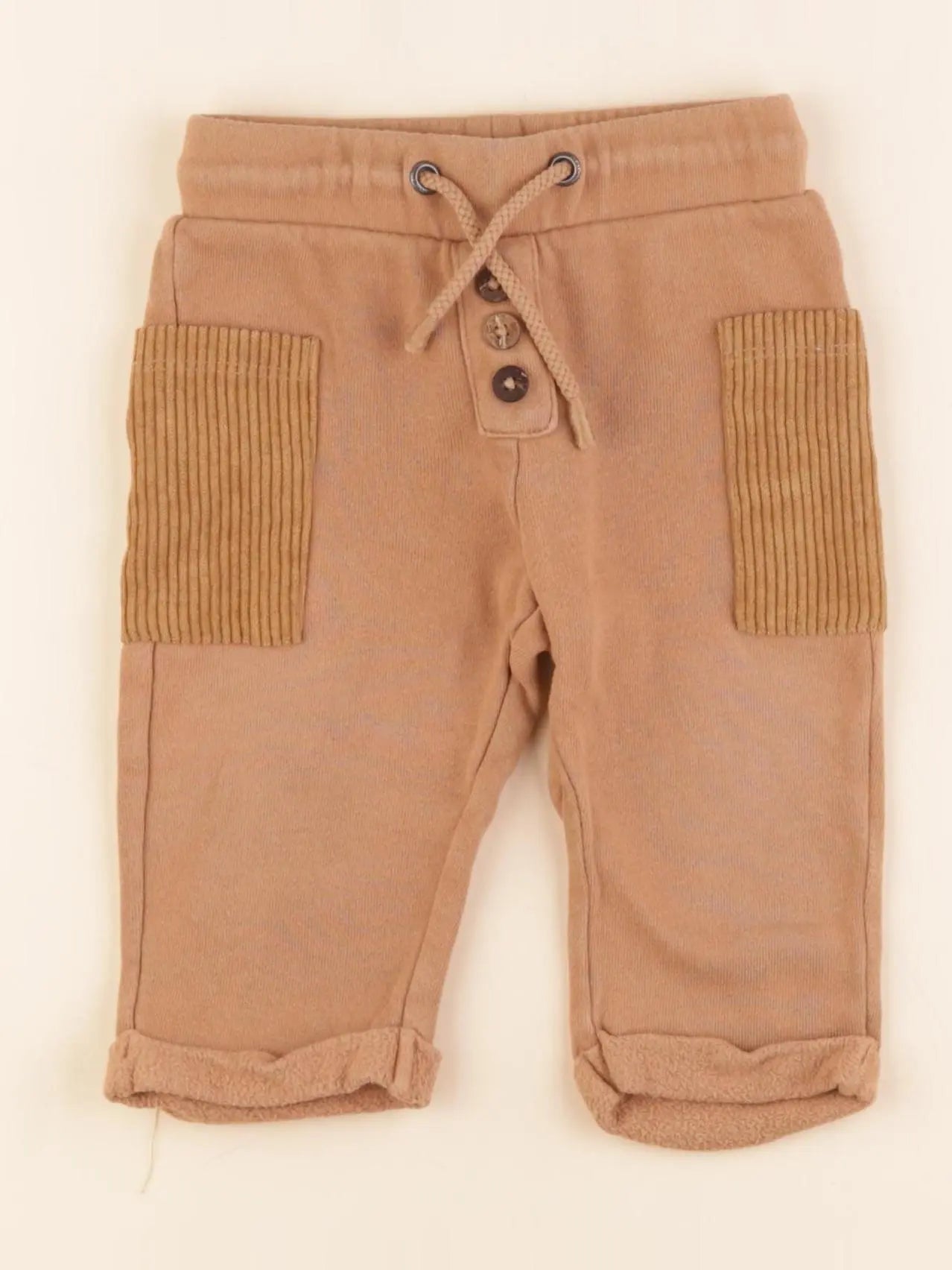 Vertbaudet - pantalon marron - 9 mois
