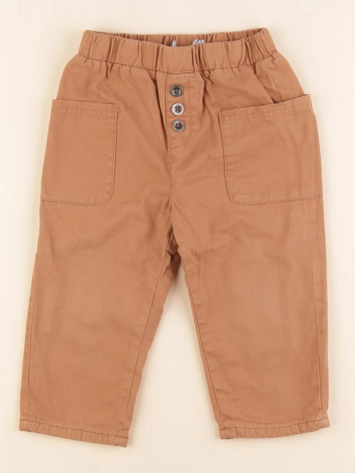 Vertbaudet - pantalon doublé marron - 2 ans