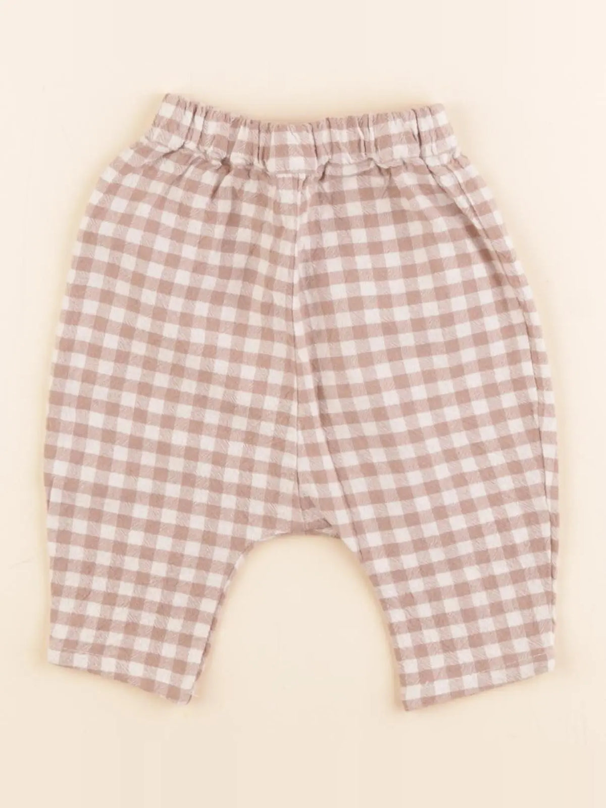 Vertbaudet - pantalon beige, marron - 1 mois