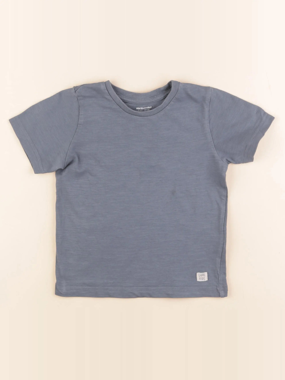 Vertbaudet - tee-shirt bleu - 4 ans
