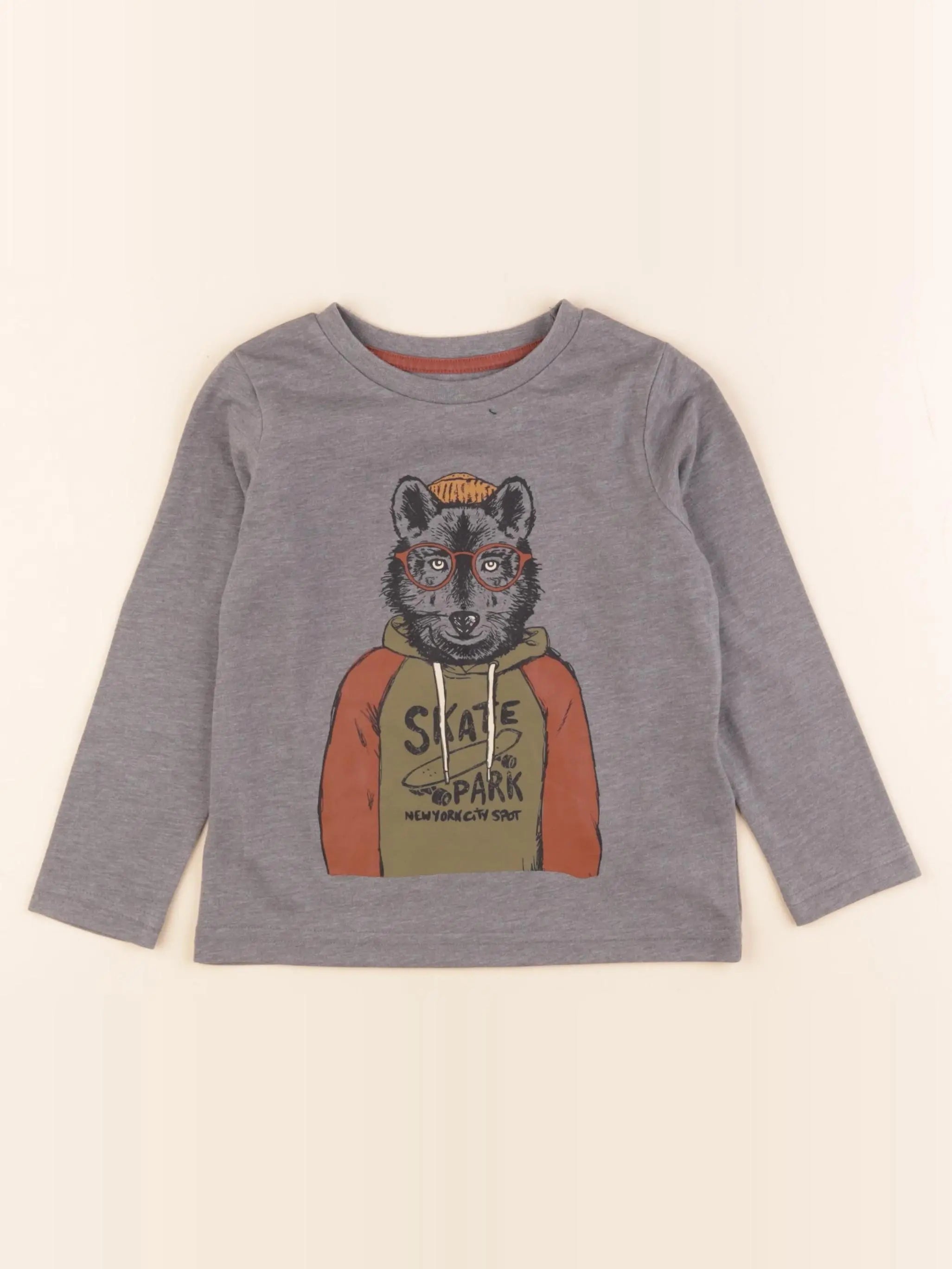 Vertbaudet - tee-shirt gris - 3 ans