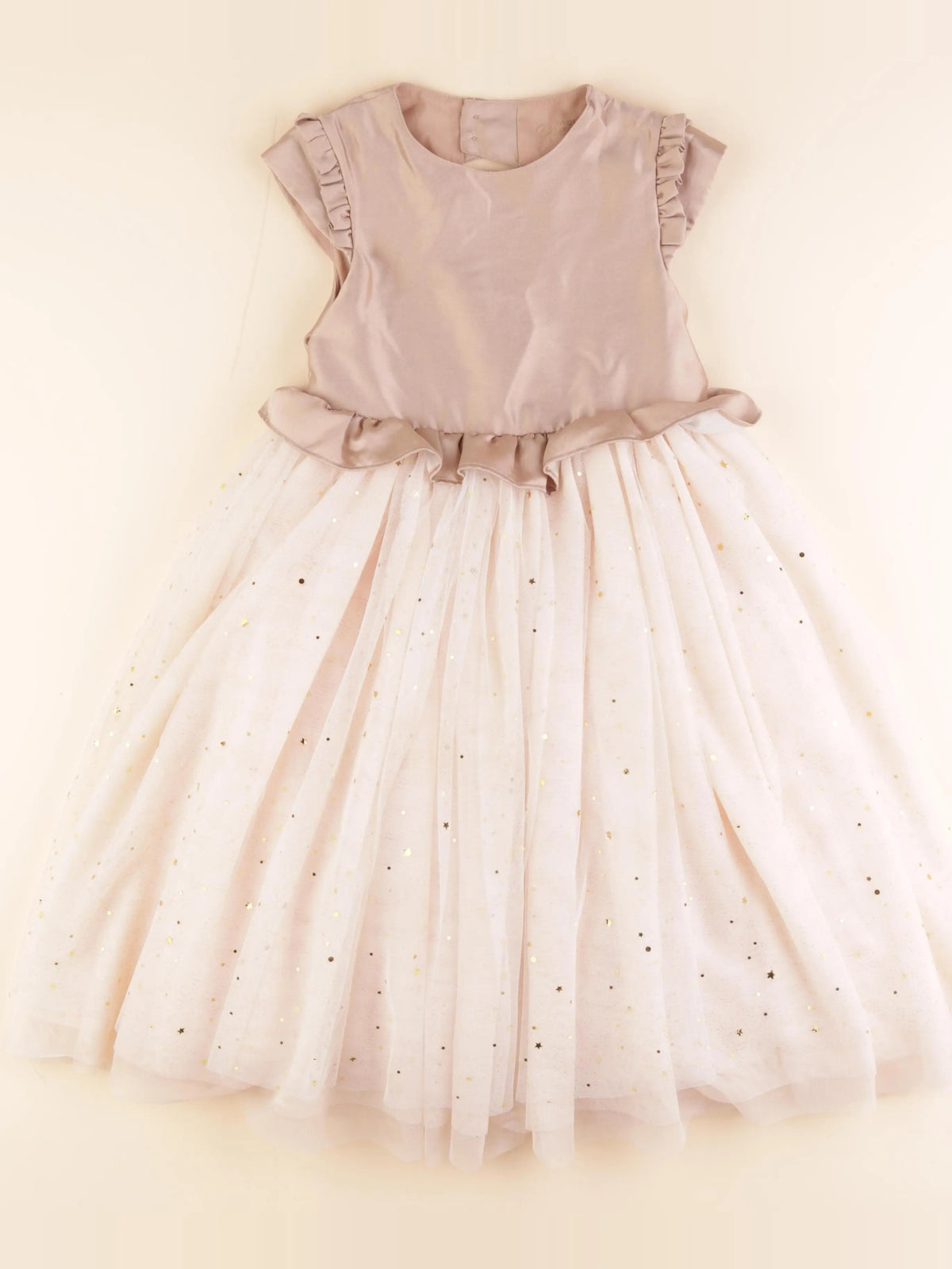 Tape à l'oeil - robe beige, or - 5/6 ans
