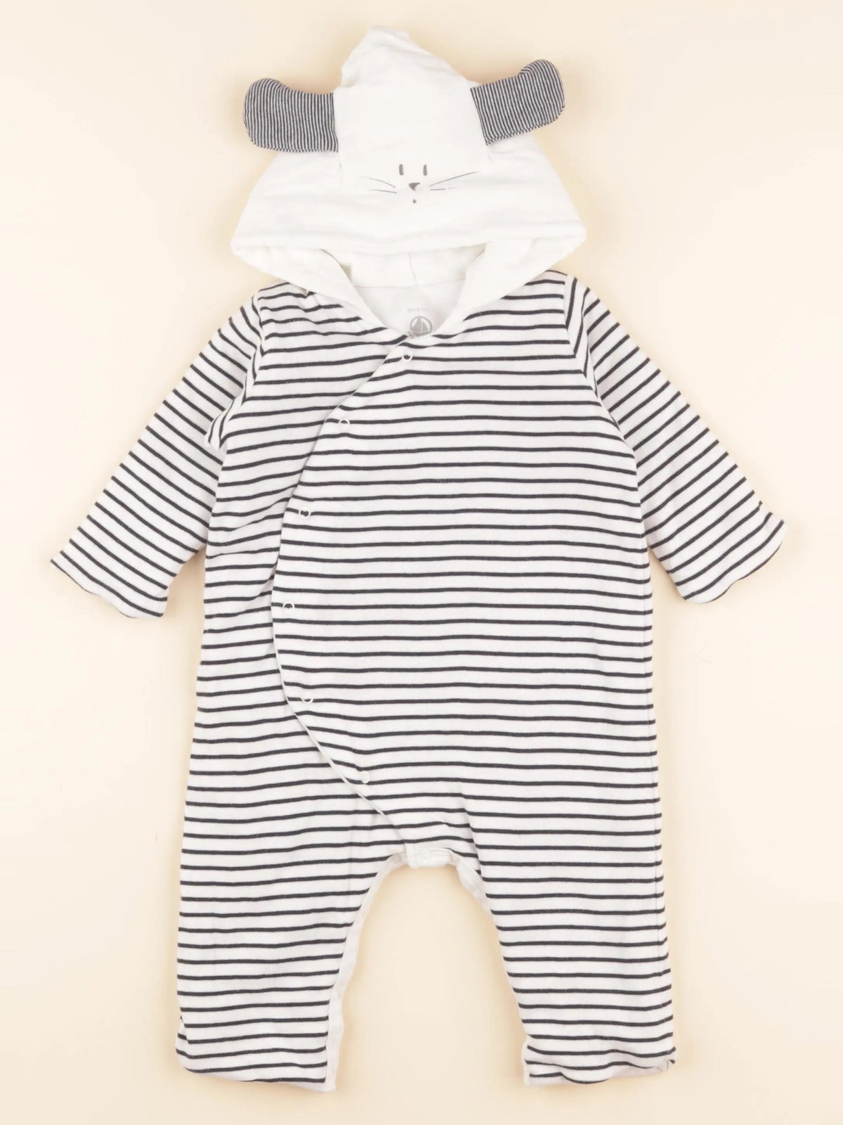 Sur-pyjama blanc, bleu