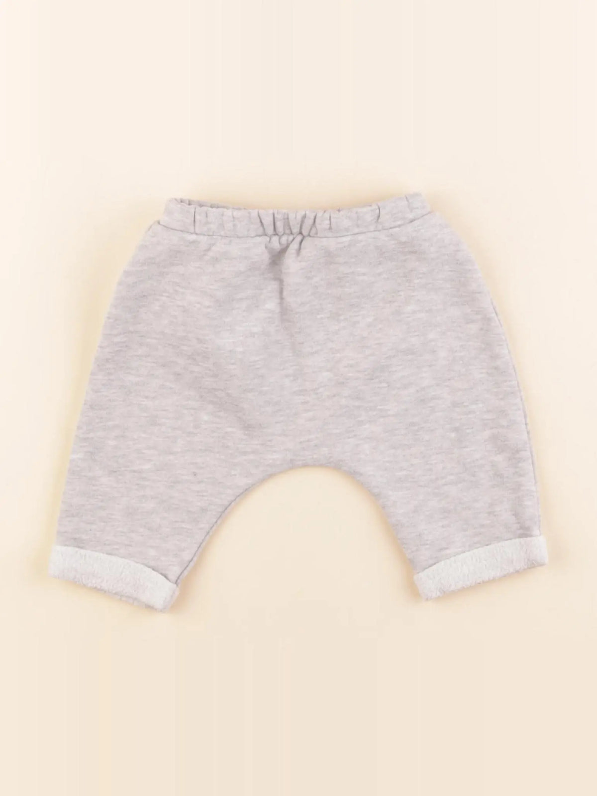 Vertbaudet - sarouel doublé gris - 3 mois