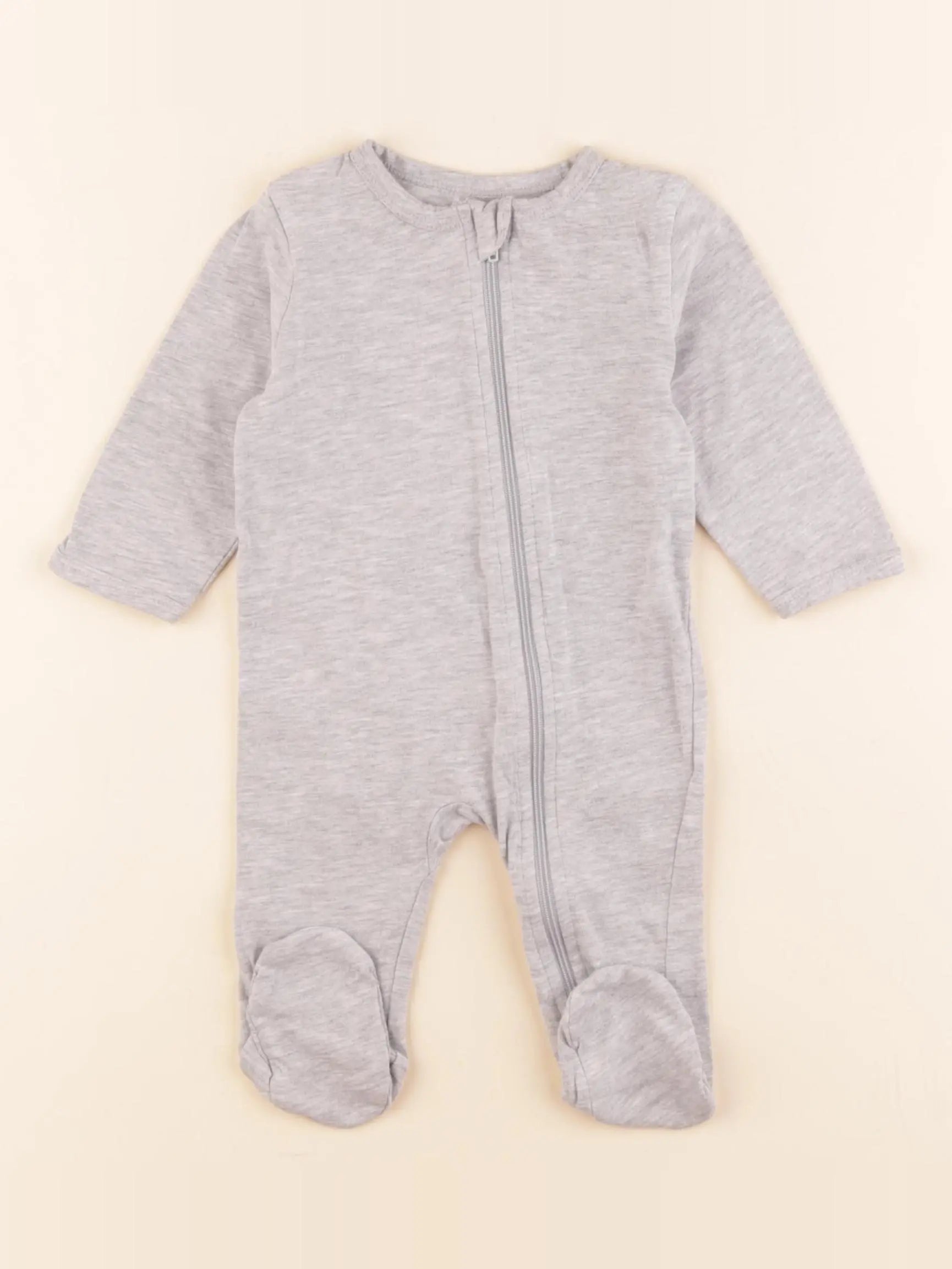Vertbaudet - pyjama coton gris - 3 mois