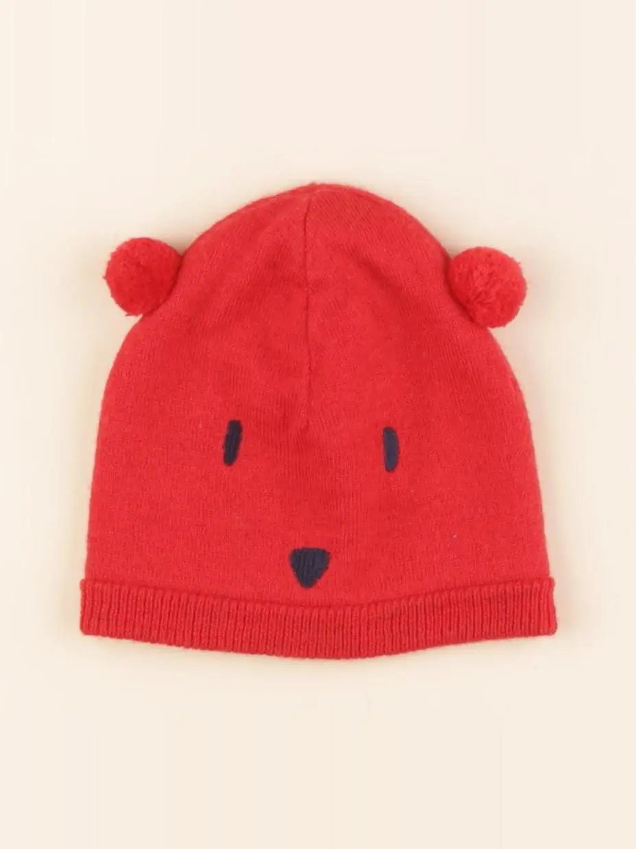Petit Bateau - bonnet rouge - 18/24 mois