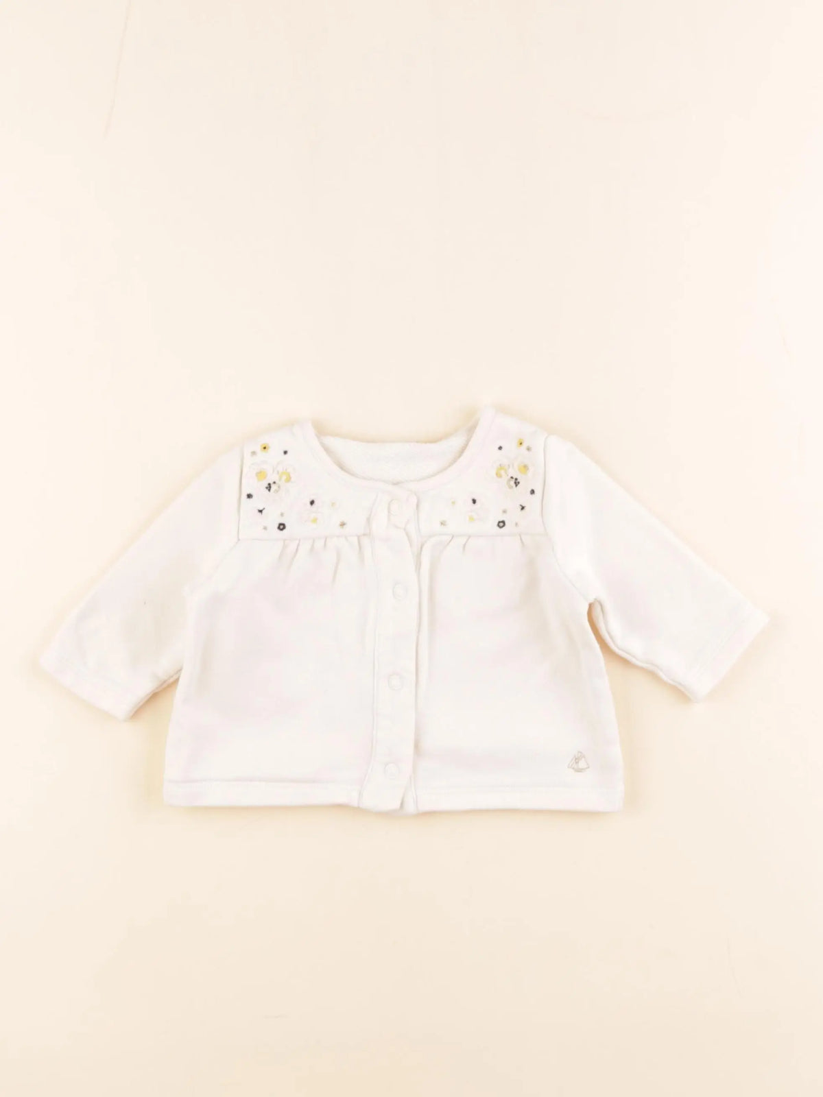Petit Bateau - sweat beige - 3 mois